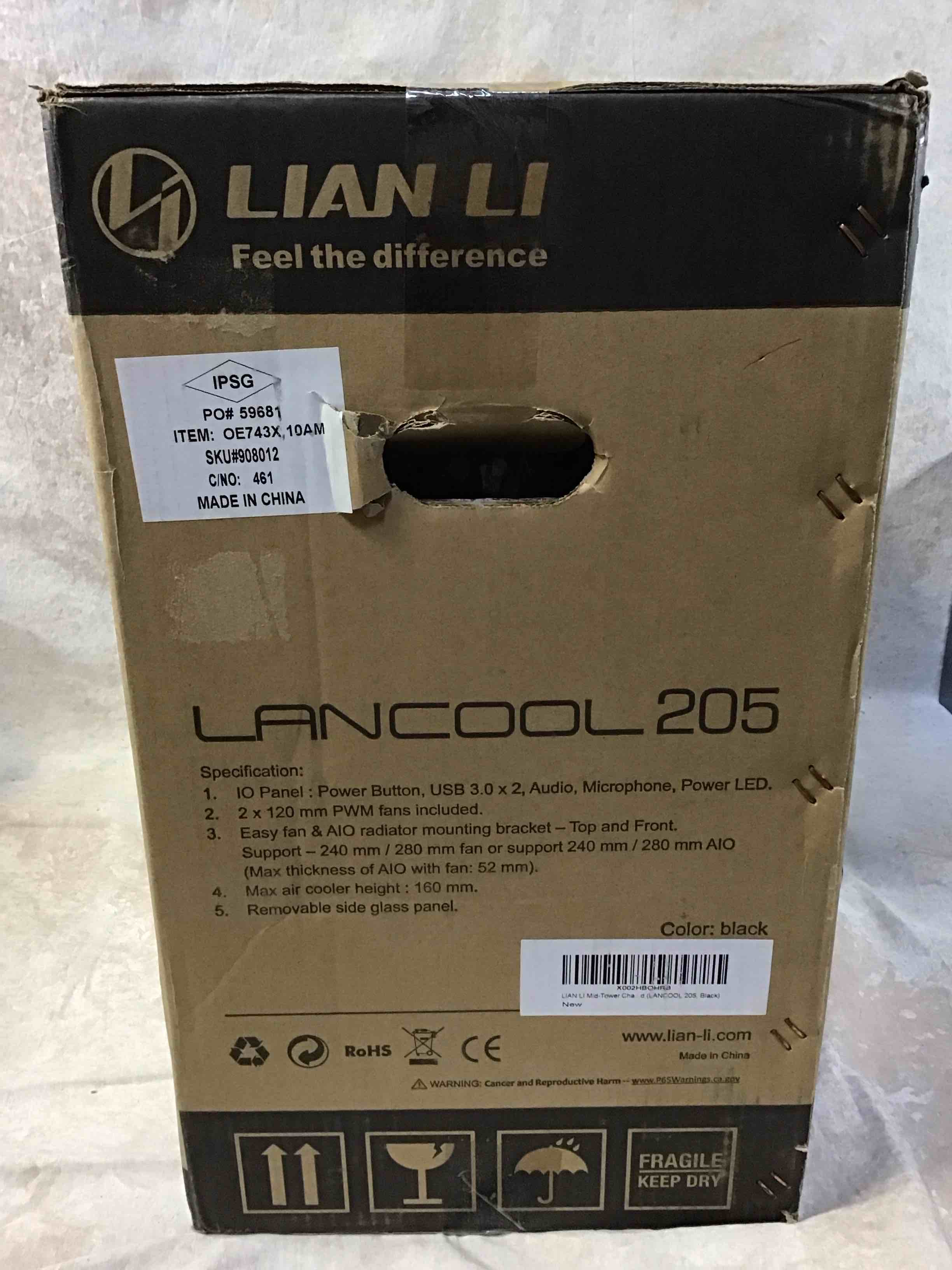 Condition photo showing New/Like New for lian li lancool 205 gaming pc case