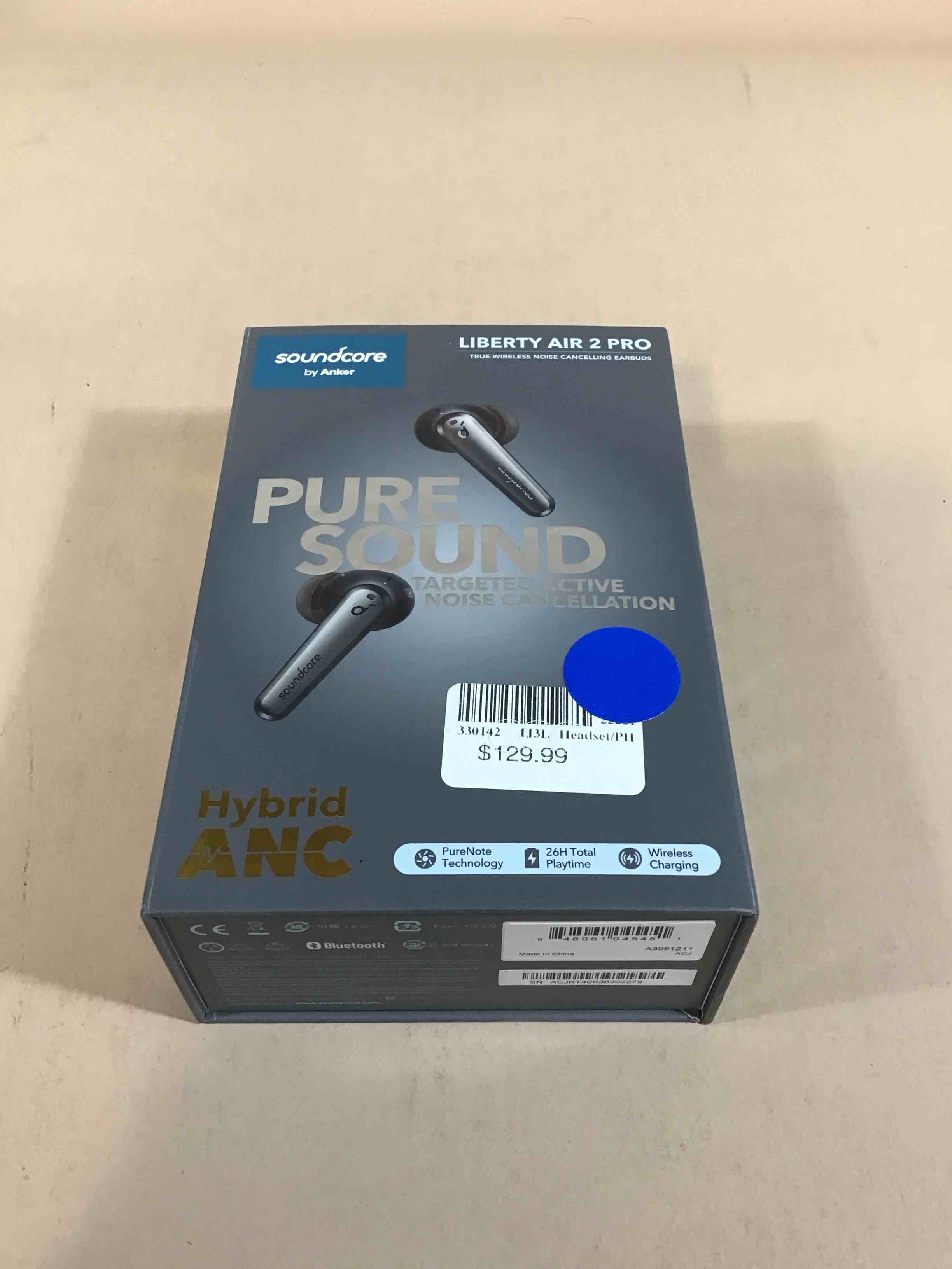 soundcore by anker liberty air 2 pro true wireless bluetooth noise cancelling earbuds - black