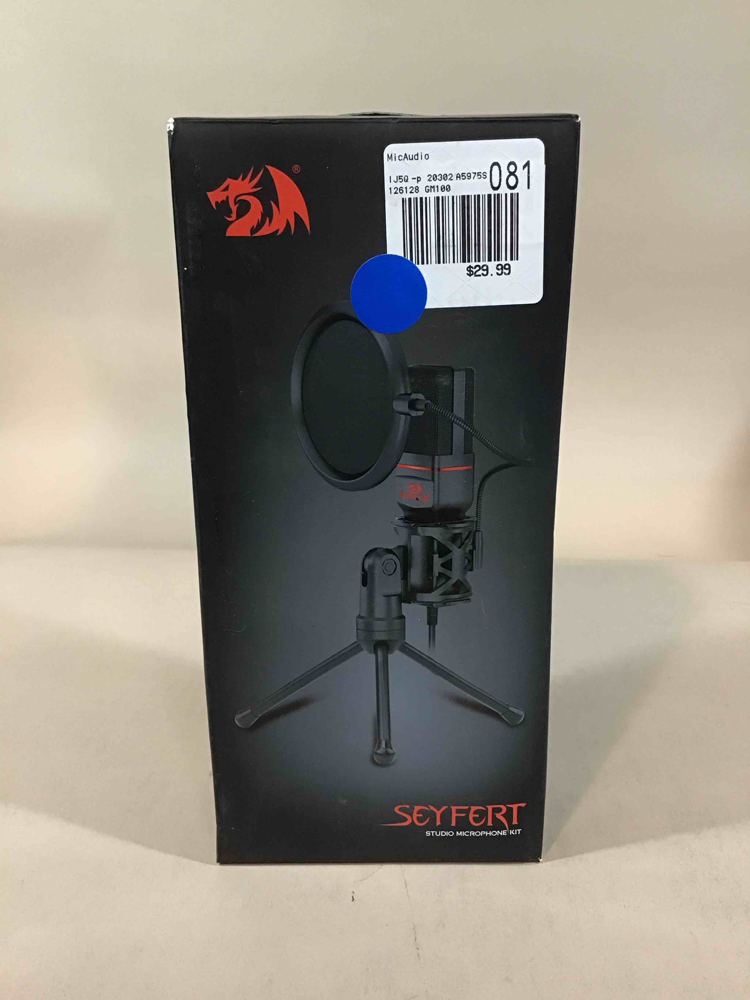 Condition photo showing Good Condition for redragon gm100 omni condenser pro microphone mic stand tripod audio 3.5mm jack