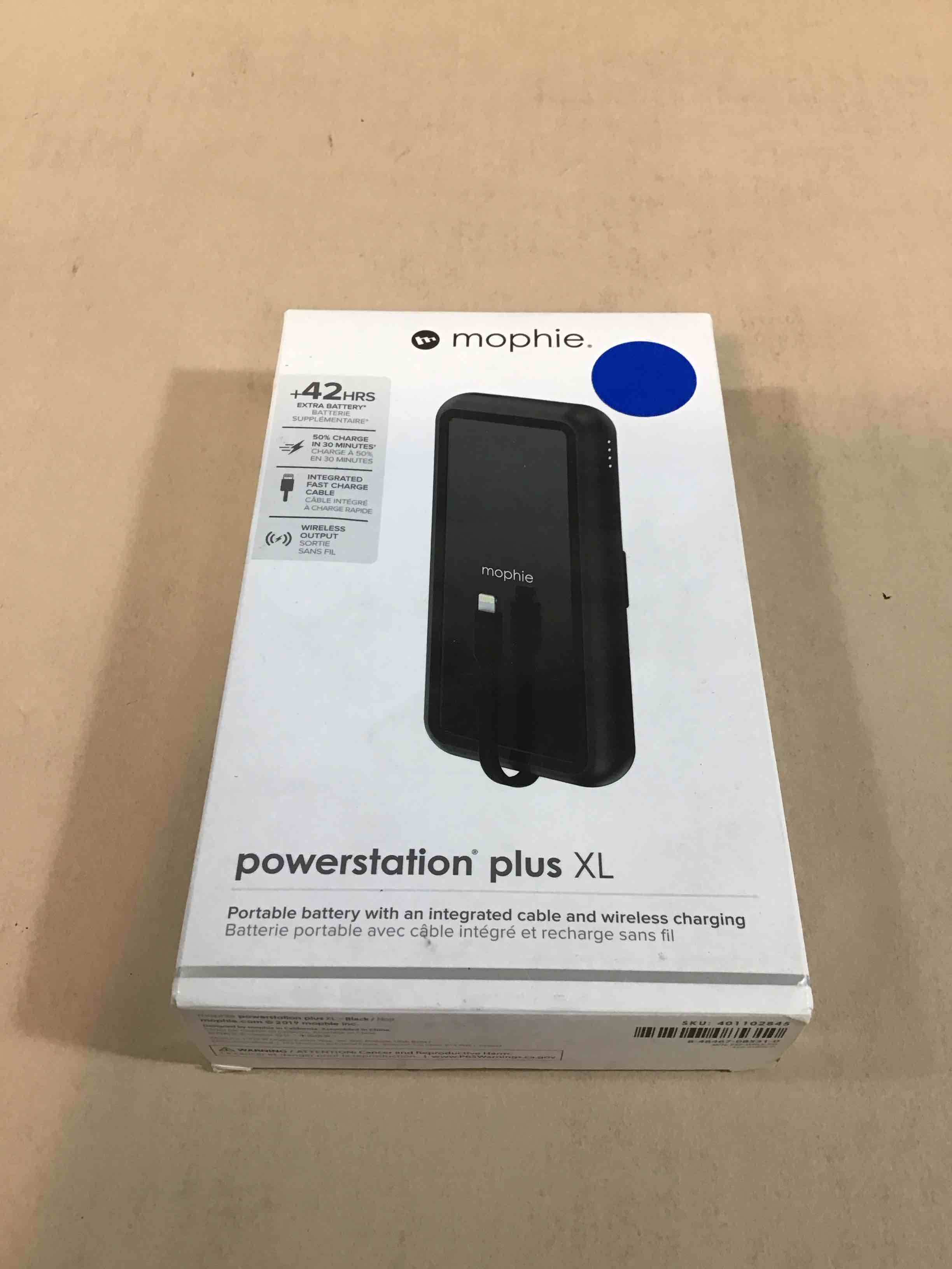 Mophie Powerstation Plus XL Portable Battery & Wireless Charger 8K Black