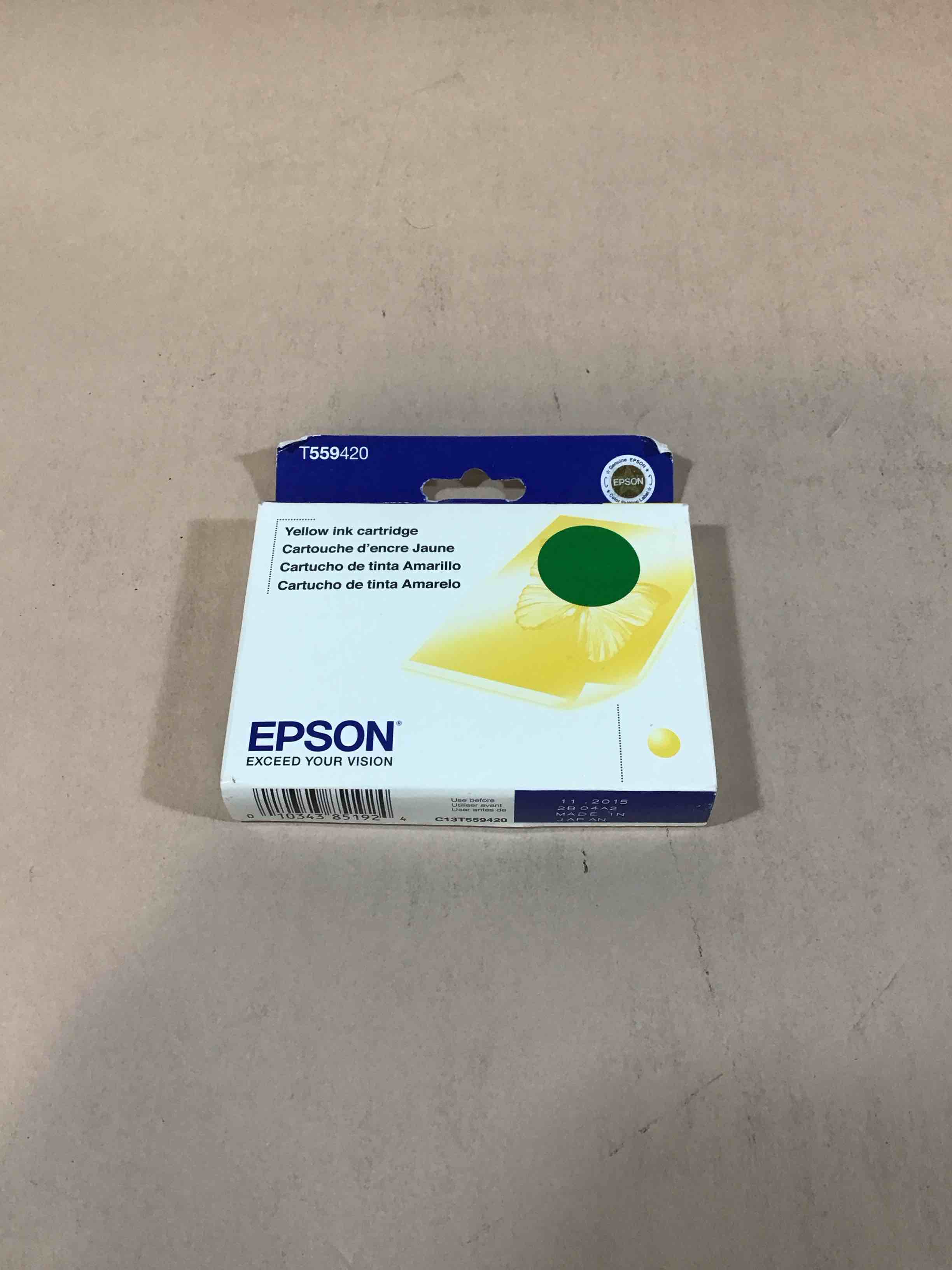 Condition photo showing New/Like New for epson t559420 ink, yellow