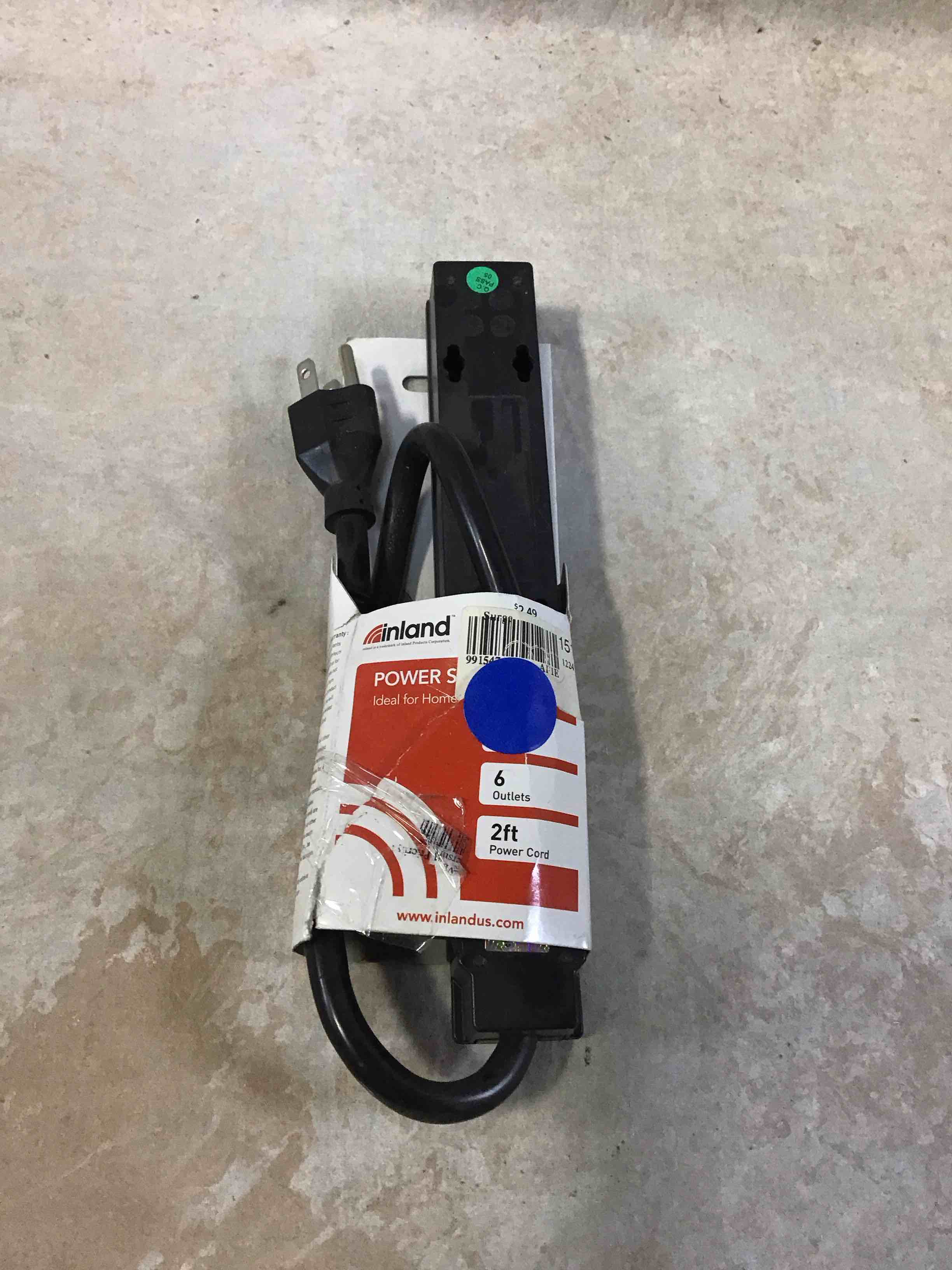Inland Power Strip 150 Joules 6-Outlet