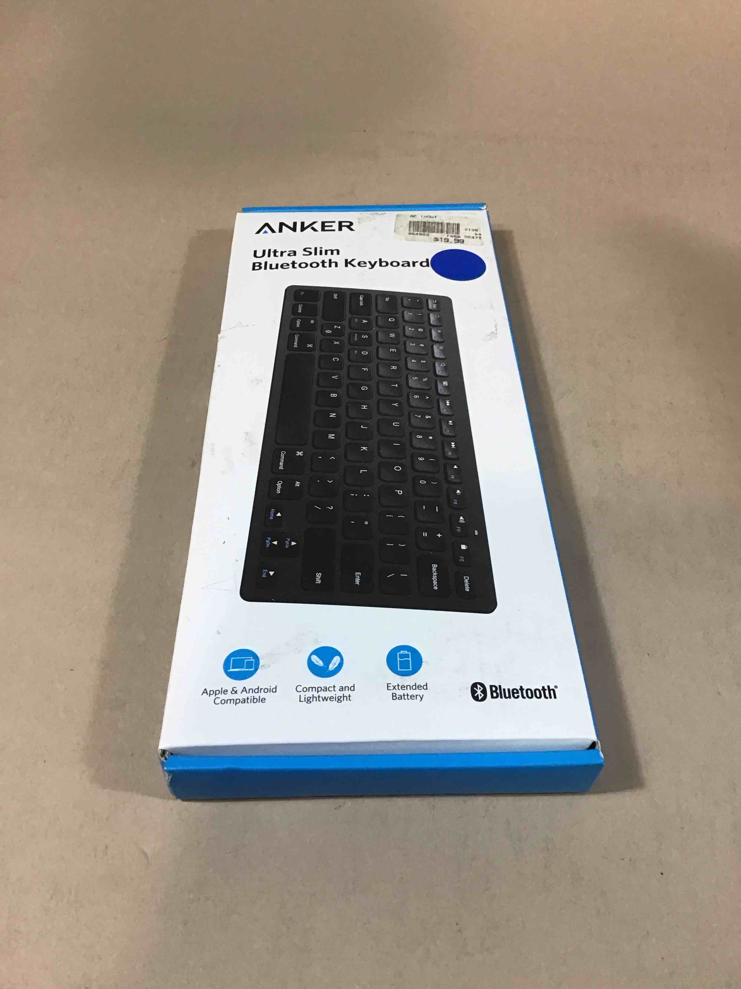 Anker Bluetooth Ultra-Slim Keyboard for iPad  Galaxy Tabs and Other Mobile Devices  Black