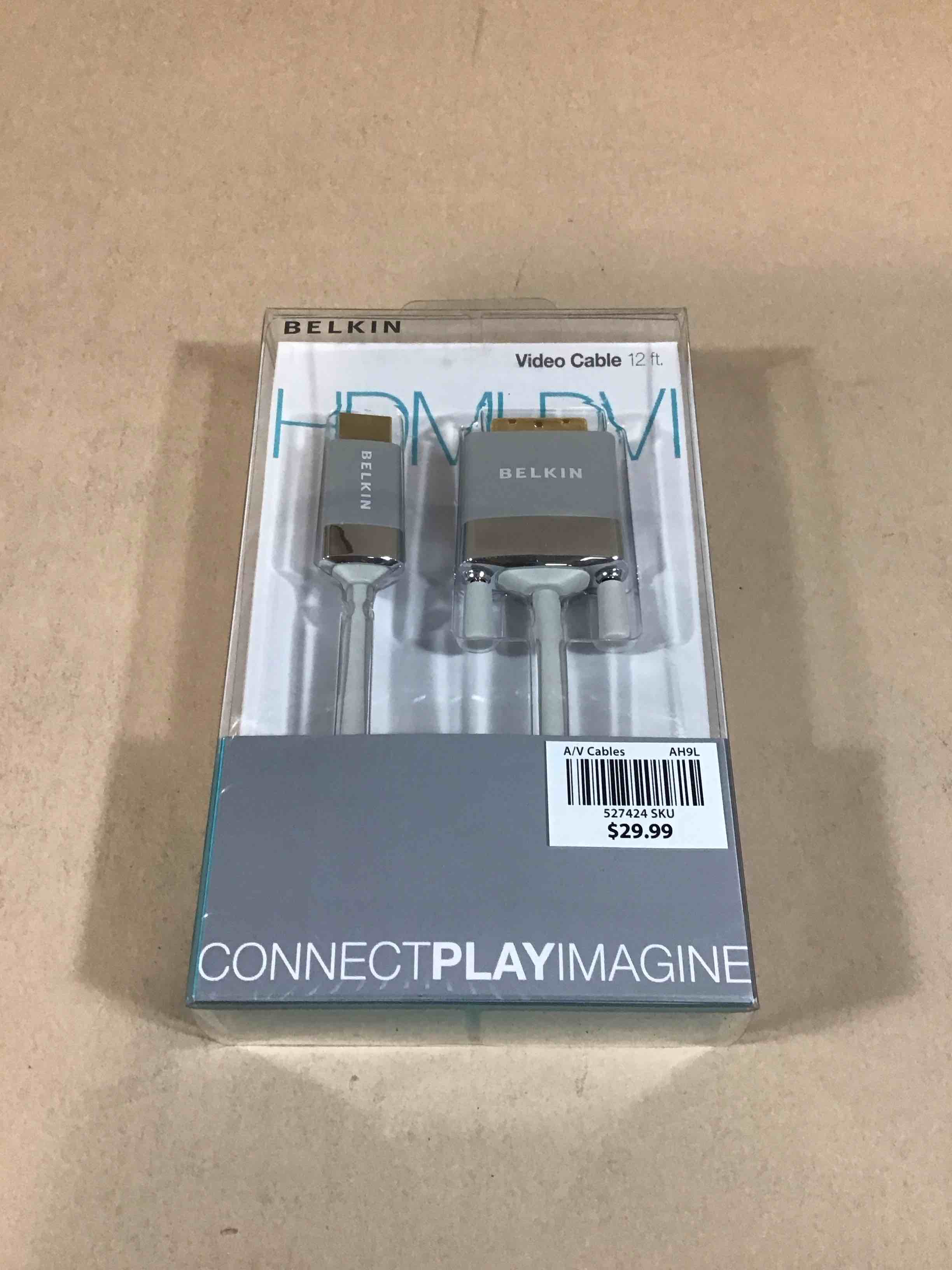 Condition photo showing New/Like New for belkin av22401-12-wht hdmi to dvi-d cable adapter