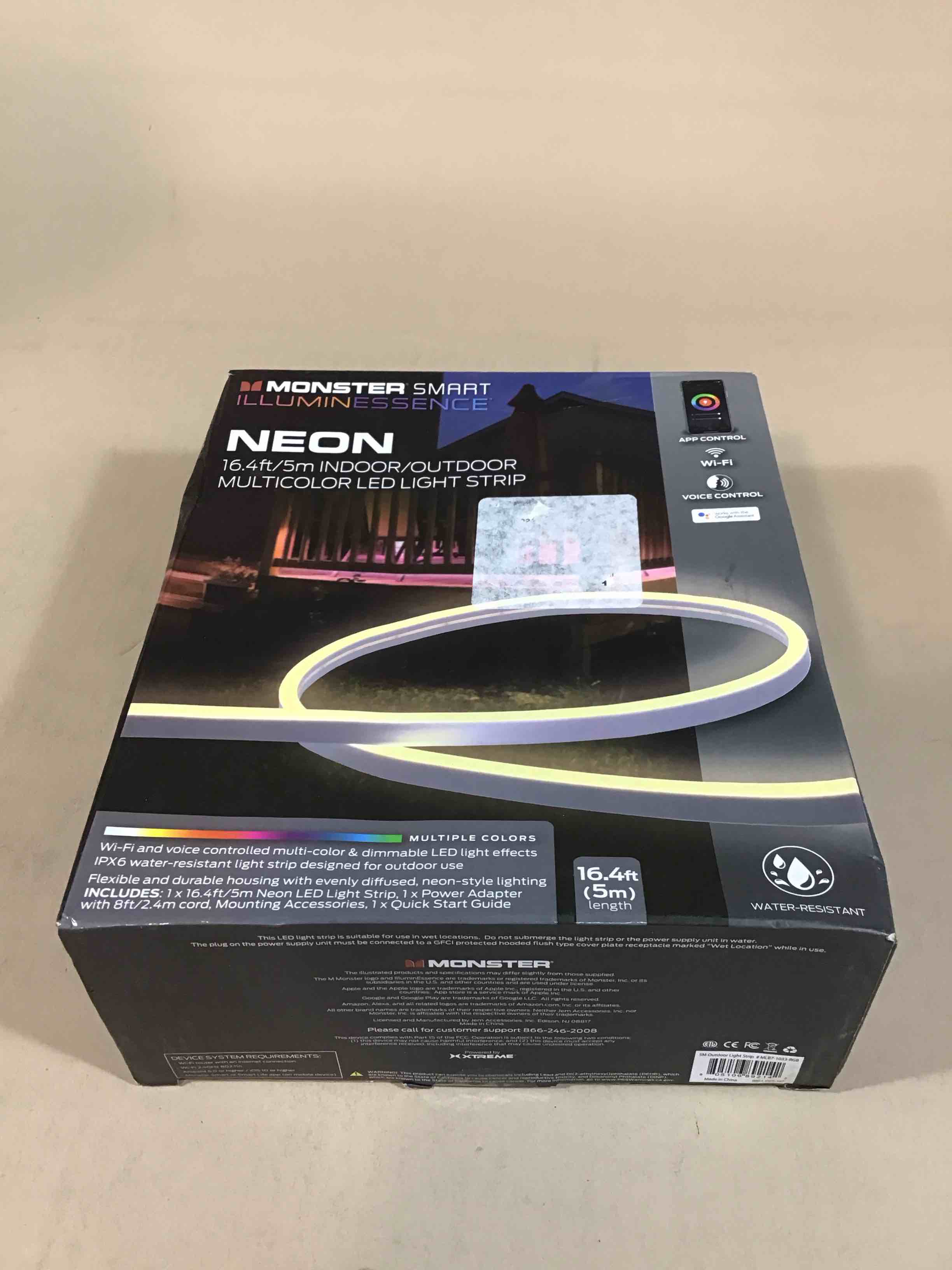Condition photo showing Good Condition for monster led 16.4ft smart outdoor multi-color neon led light strip  water-resistant  mobile app