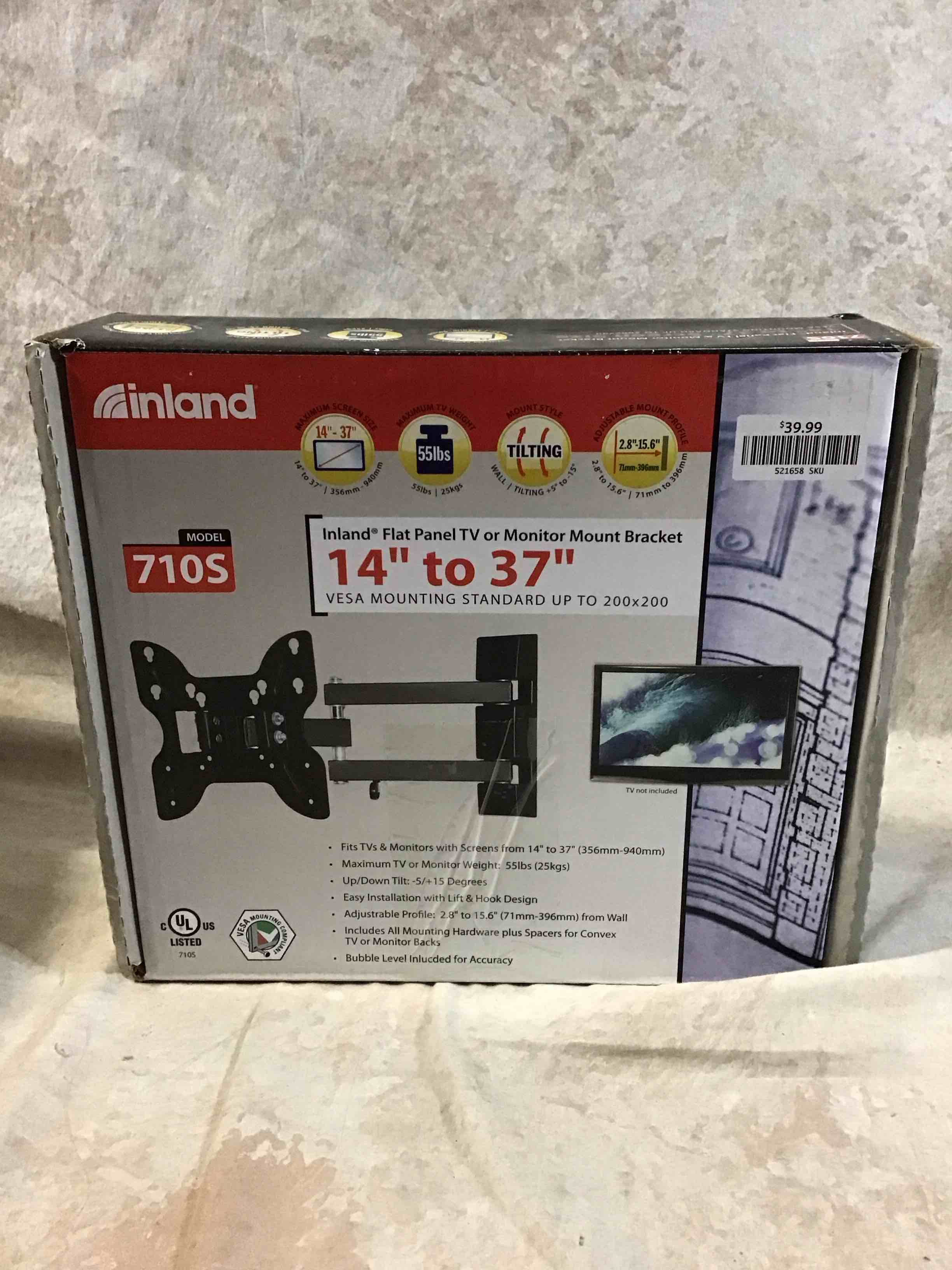 Inland 14"-42" Swivel TV/Monitor Wall Mount 710S