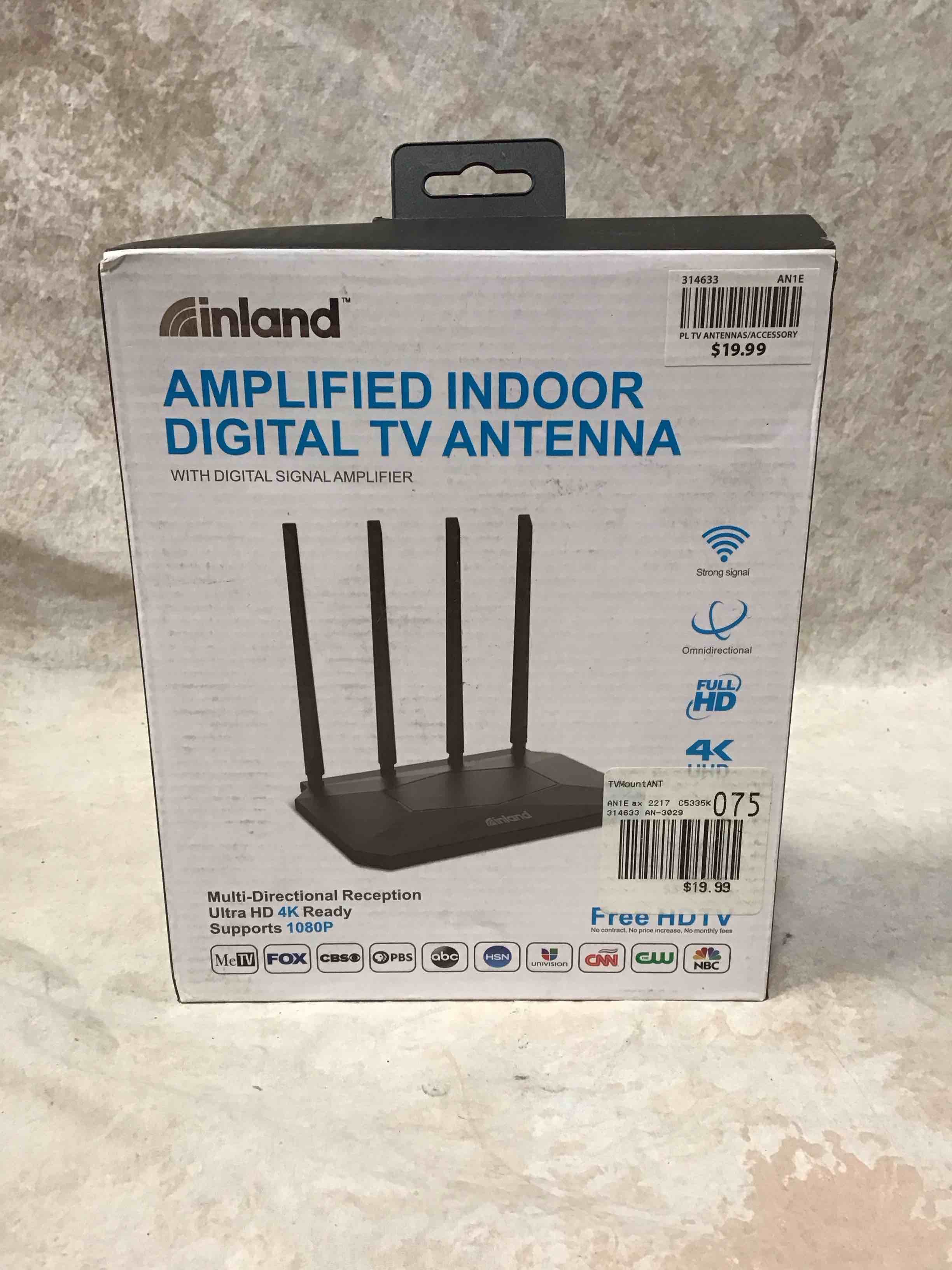 inland Amplified Indoor Digital TV Antenna