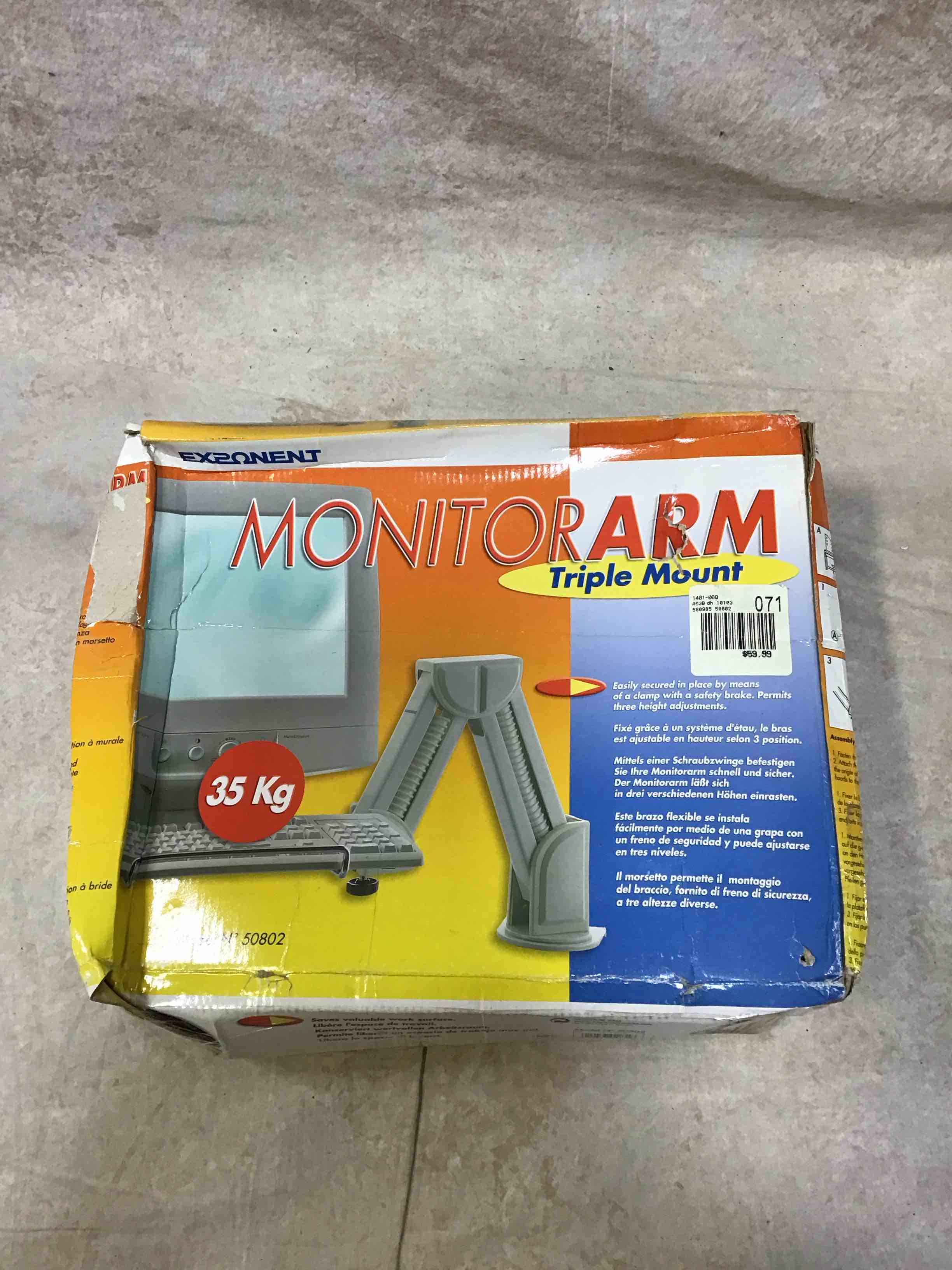 Exponent Monitor Arm Triple Mount