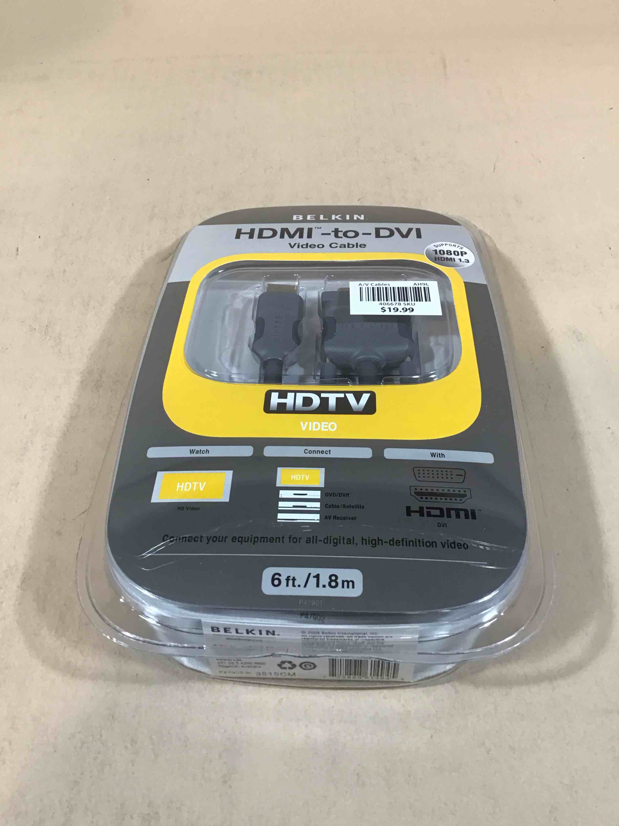 Condition photo showing New/Like New for belkin hdmi to dvi-d cable