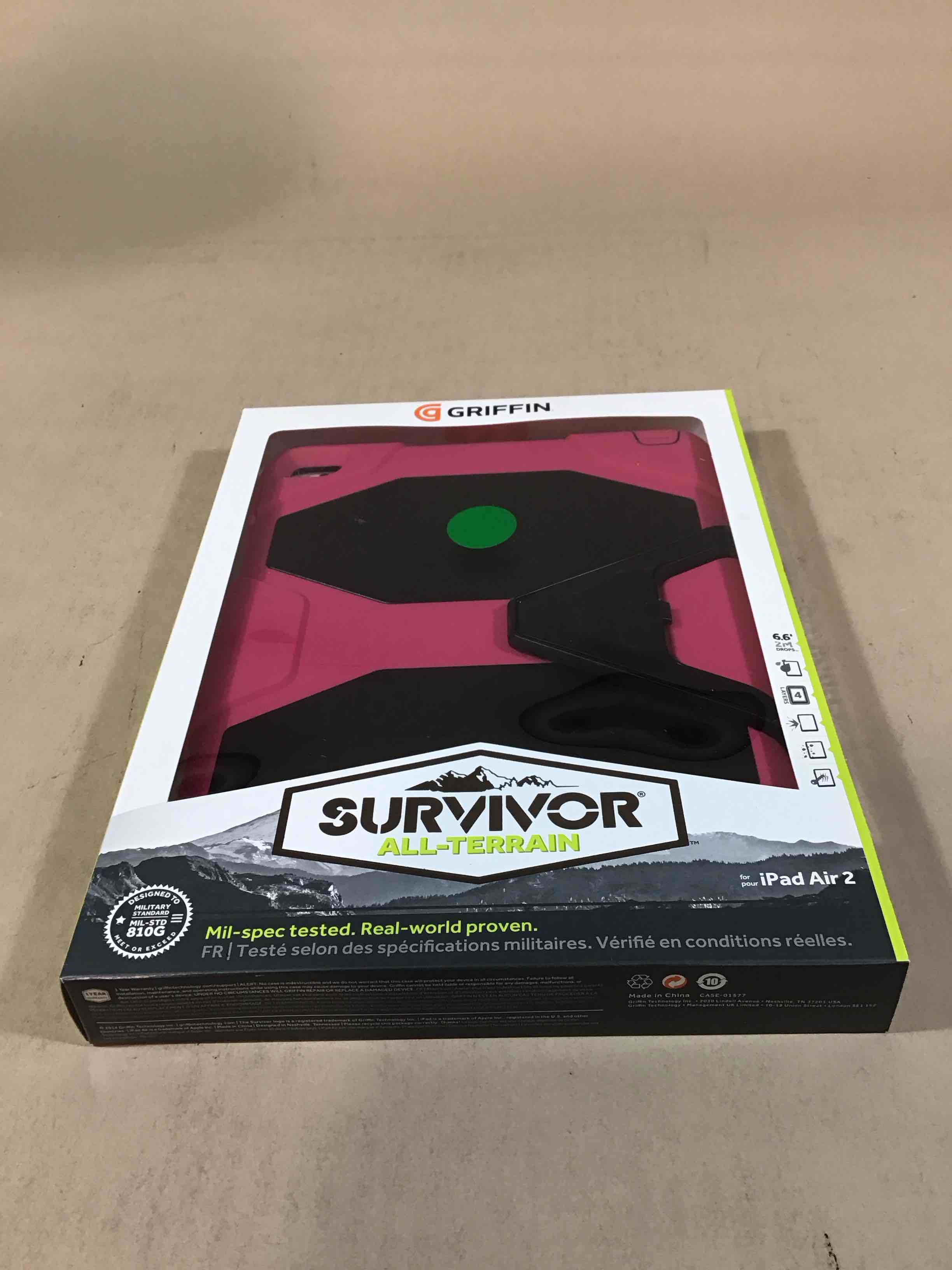 Condition photo showing New/Like New for griffin griffin ipad air 2 rugged case survivor all-terrain + stand, mil-spec tested, real-world proven protection