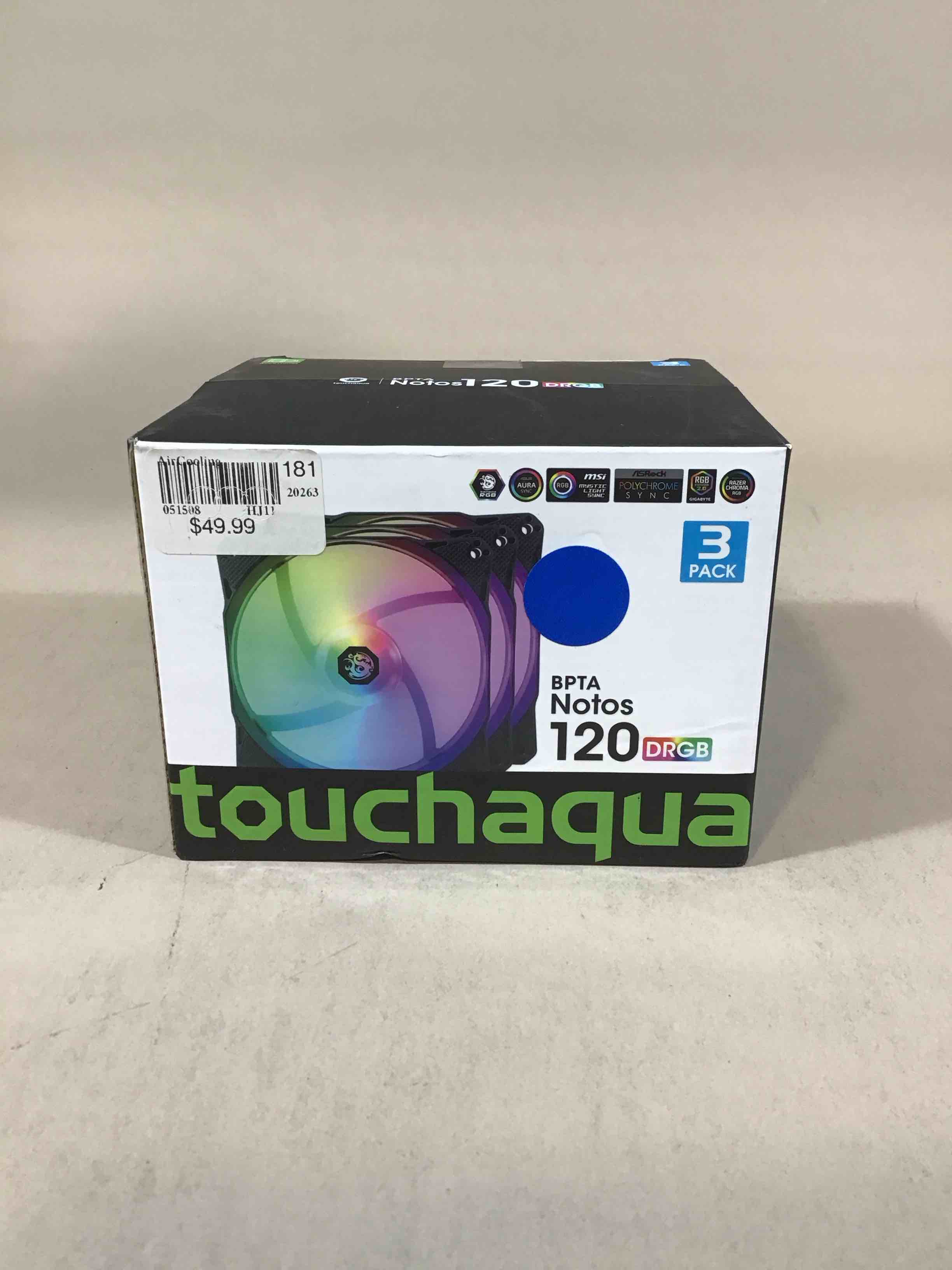 Condition photo showing Good Condition for bitspower notos 120mm case fan  drgb computer fan pwm pc cooling fan led high airflow desktop silent cooler 1800 rpm w/pwm fan hub digital rgb controller (3 pack)