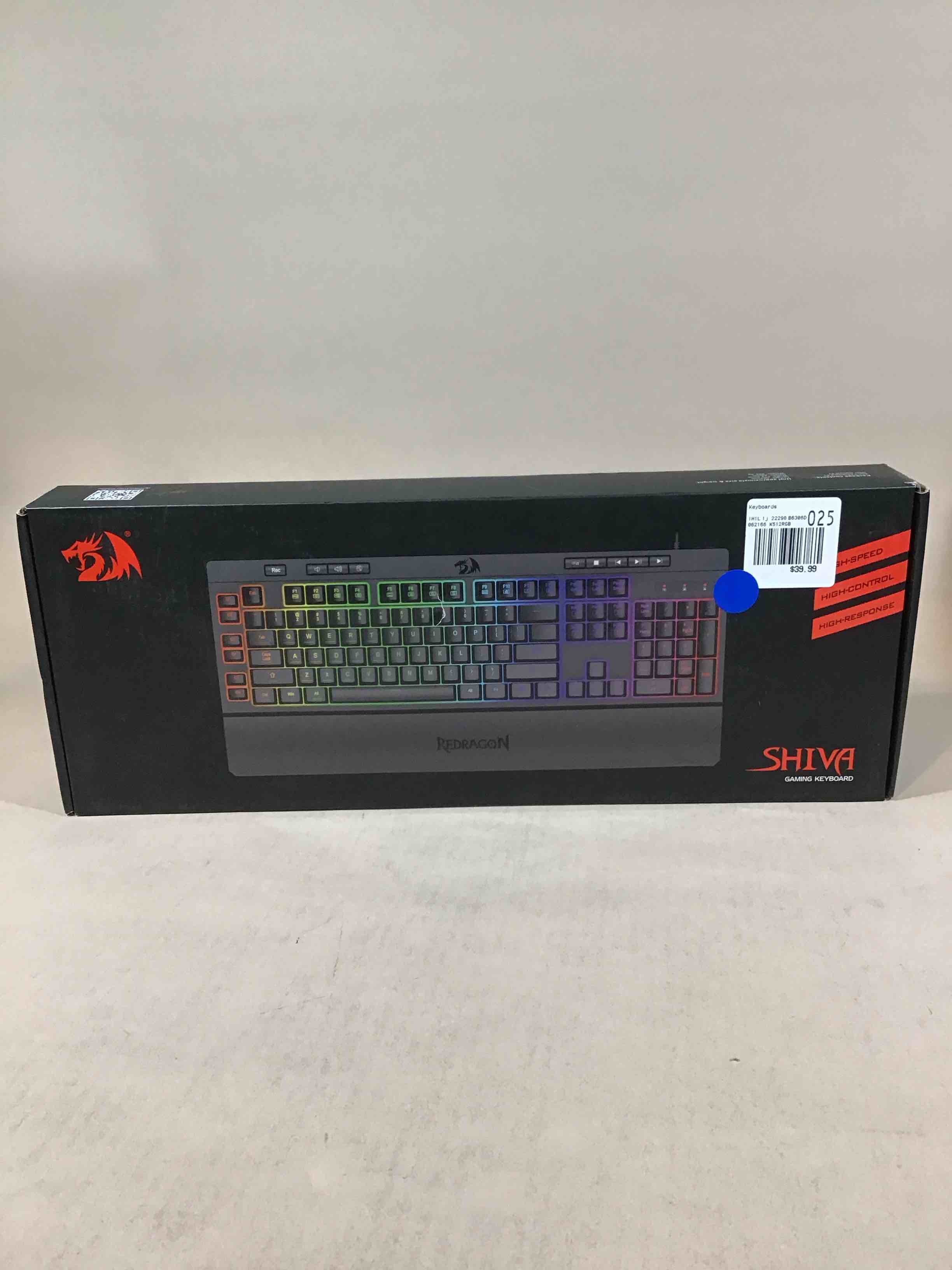 Condition photo showing Good Condition for redragon - shiva full-size wired membrane gaming keyboard with rgb backlighting - black