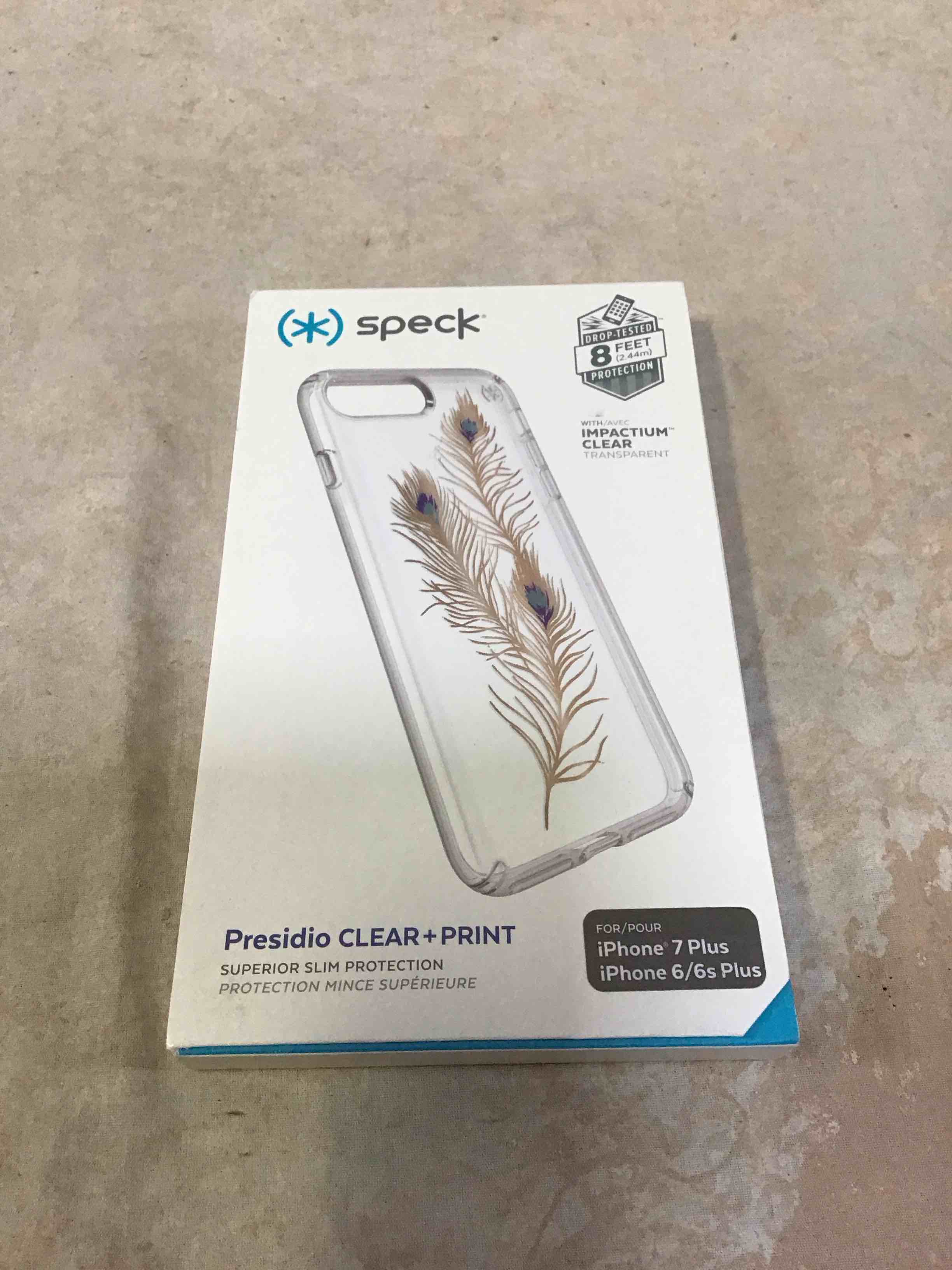 Condition photo showing Good Condition for speck presidio clear print hybrid case for iphone 7 plus - clear / gold feather