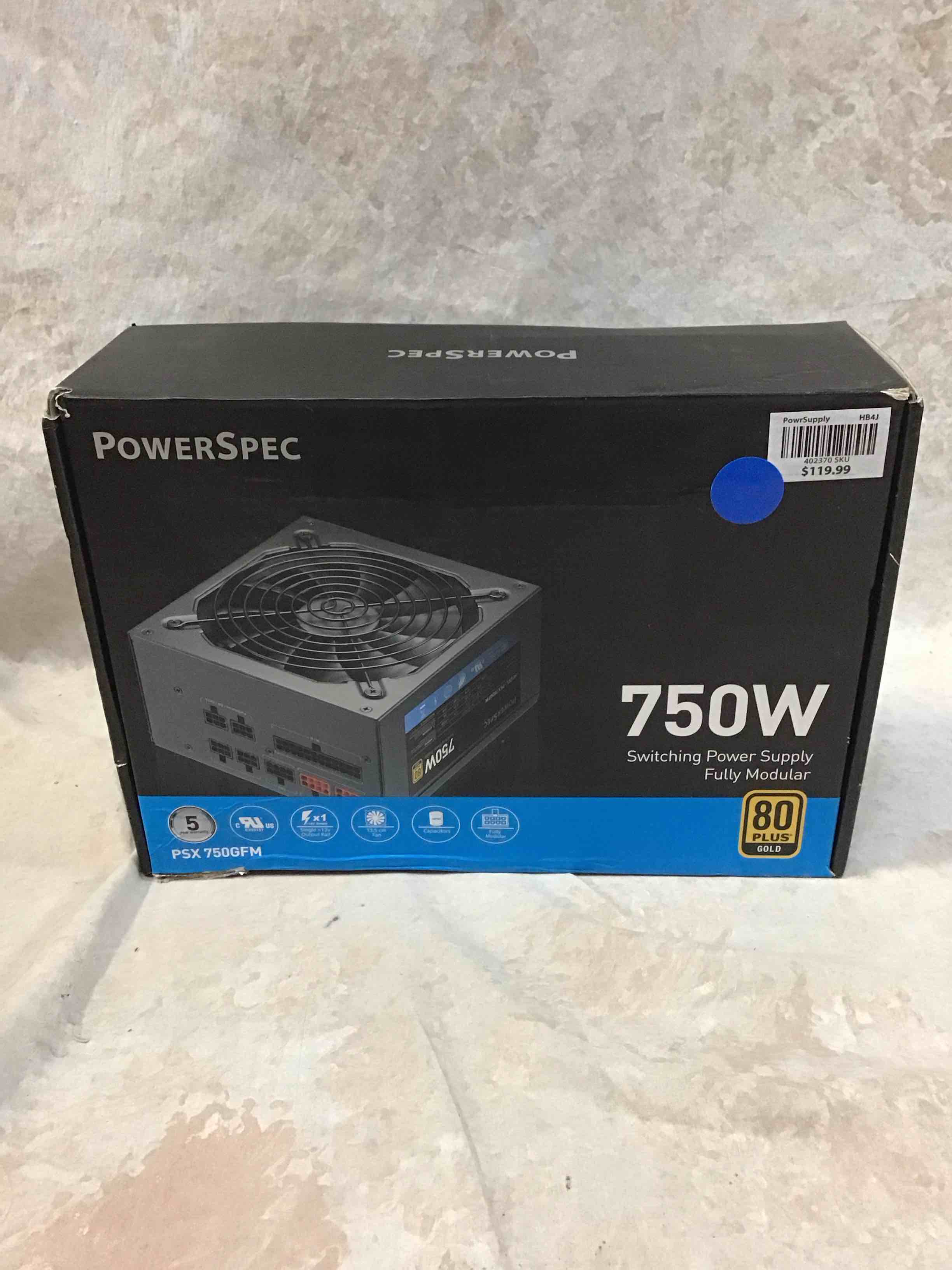 powerspec 750 watt 80 plus gold fully modular atx power supply active pfc psu sli crossfire ready computer switching power supply ps 750gfm