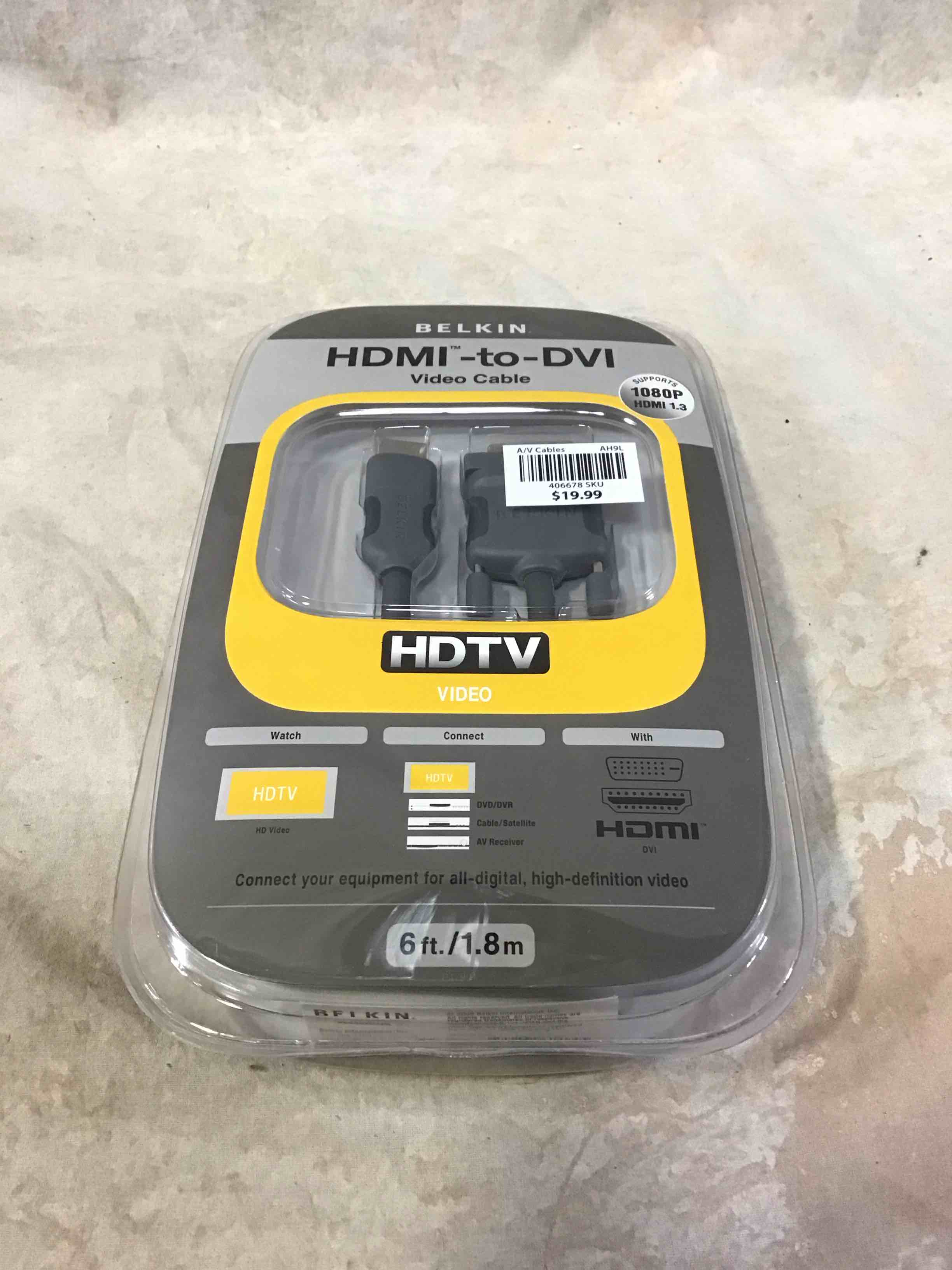 Condition photo showing New/Like New for belkin hdmi to dvi-d cable