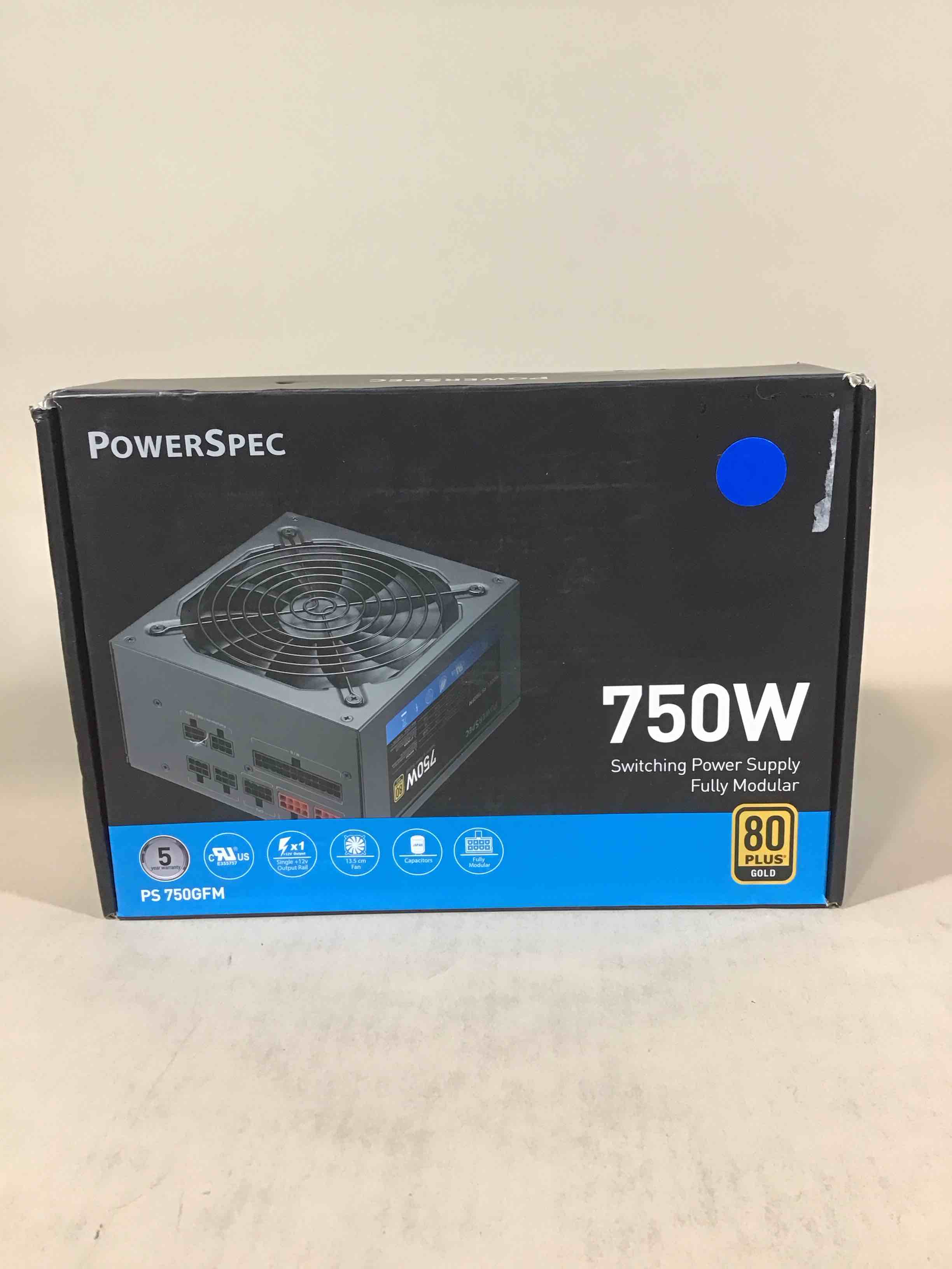powerspec 750 watt 80 plus gold fully modular atx power supply active pfc psu sli crossfire ready computer switching power supply ps 750gfm