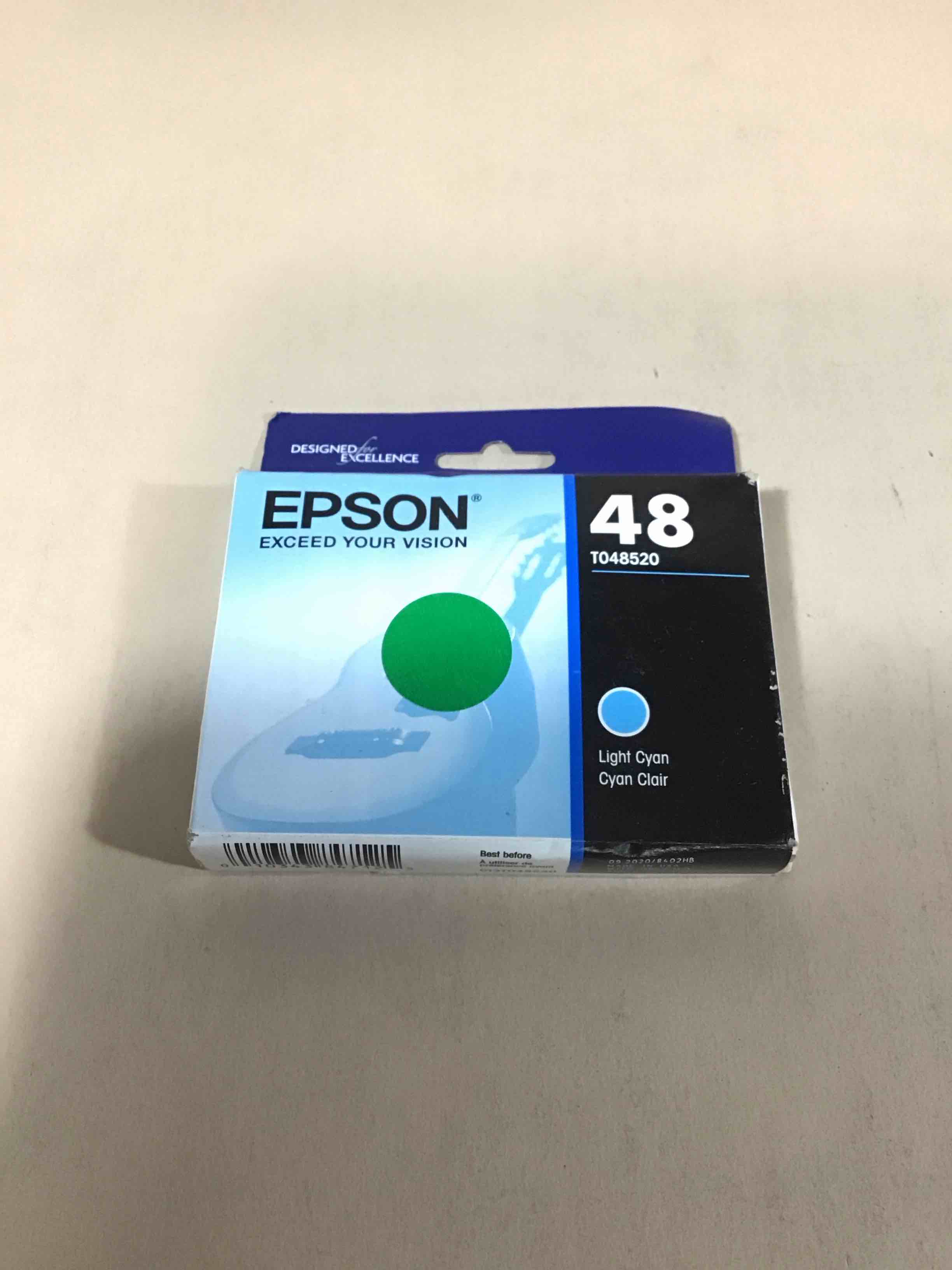 epson  epst048520s  t0485 cyan ink cartridge  1 each