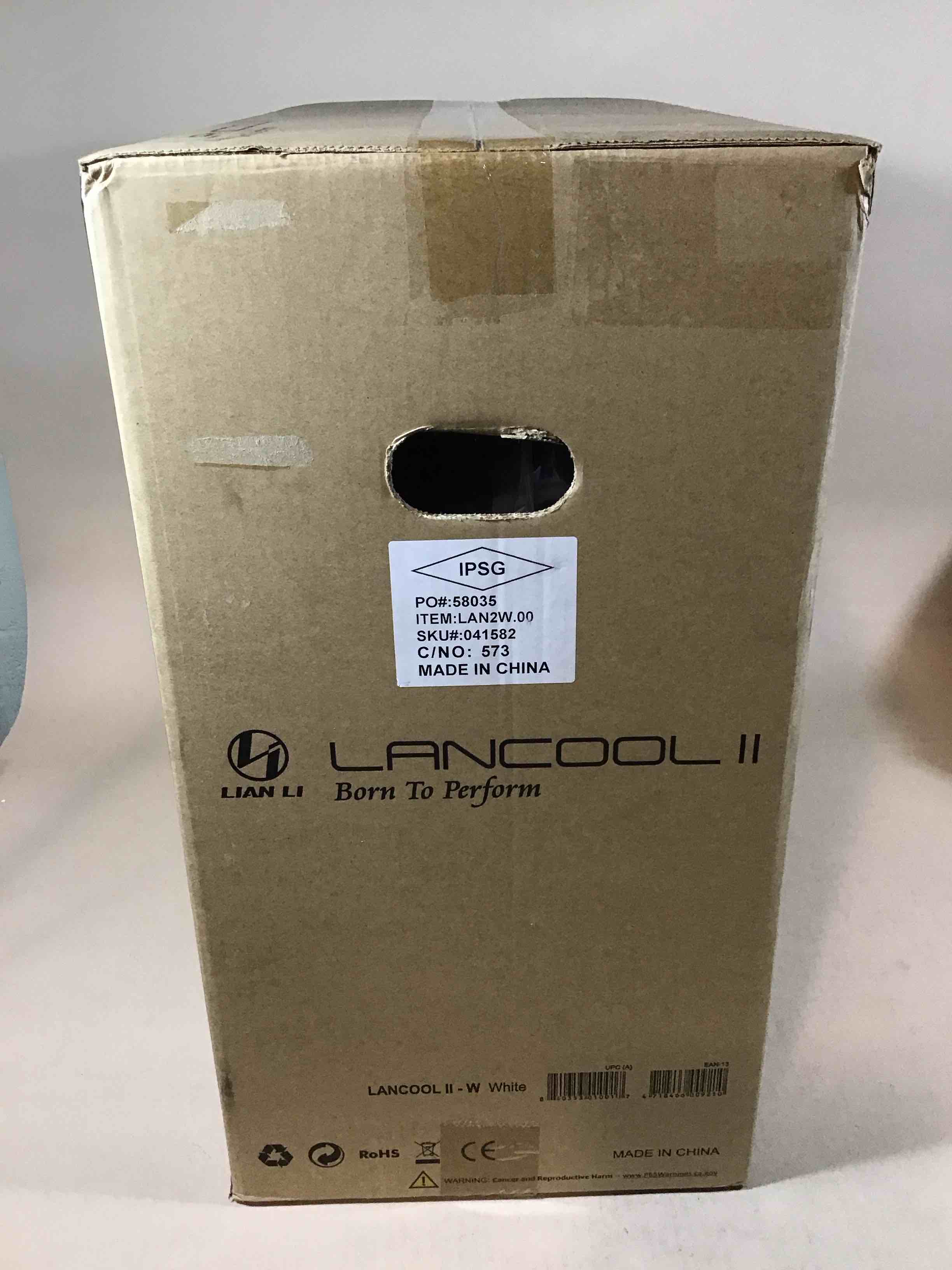lancool ii - w - tower - extended atx - windowed side panel (tempered glass) - no power supply - white - usb/audio