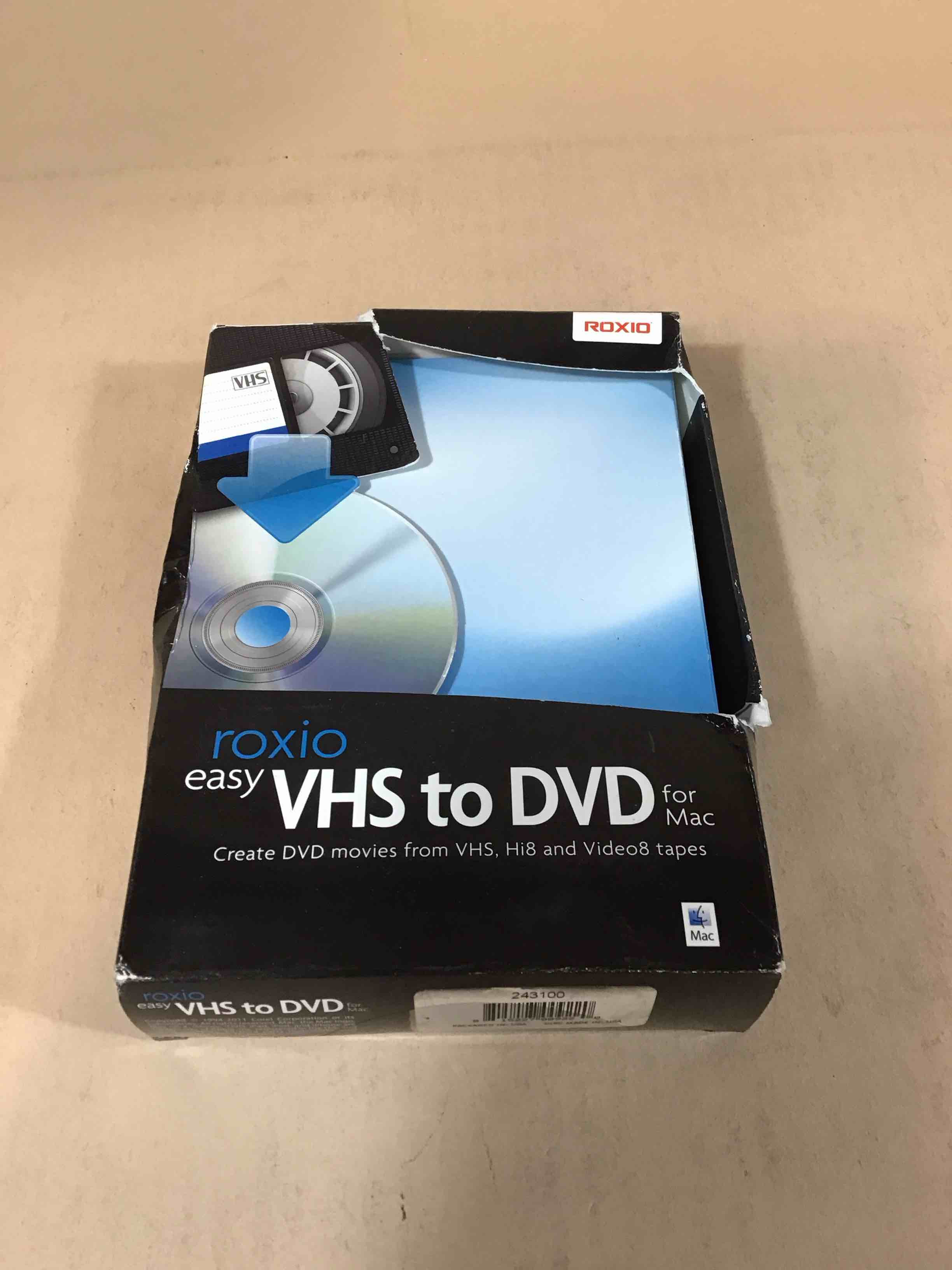 Roxio Easy VHS to DVD Mac DVD. - Software
