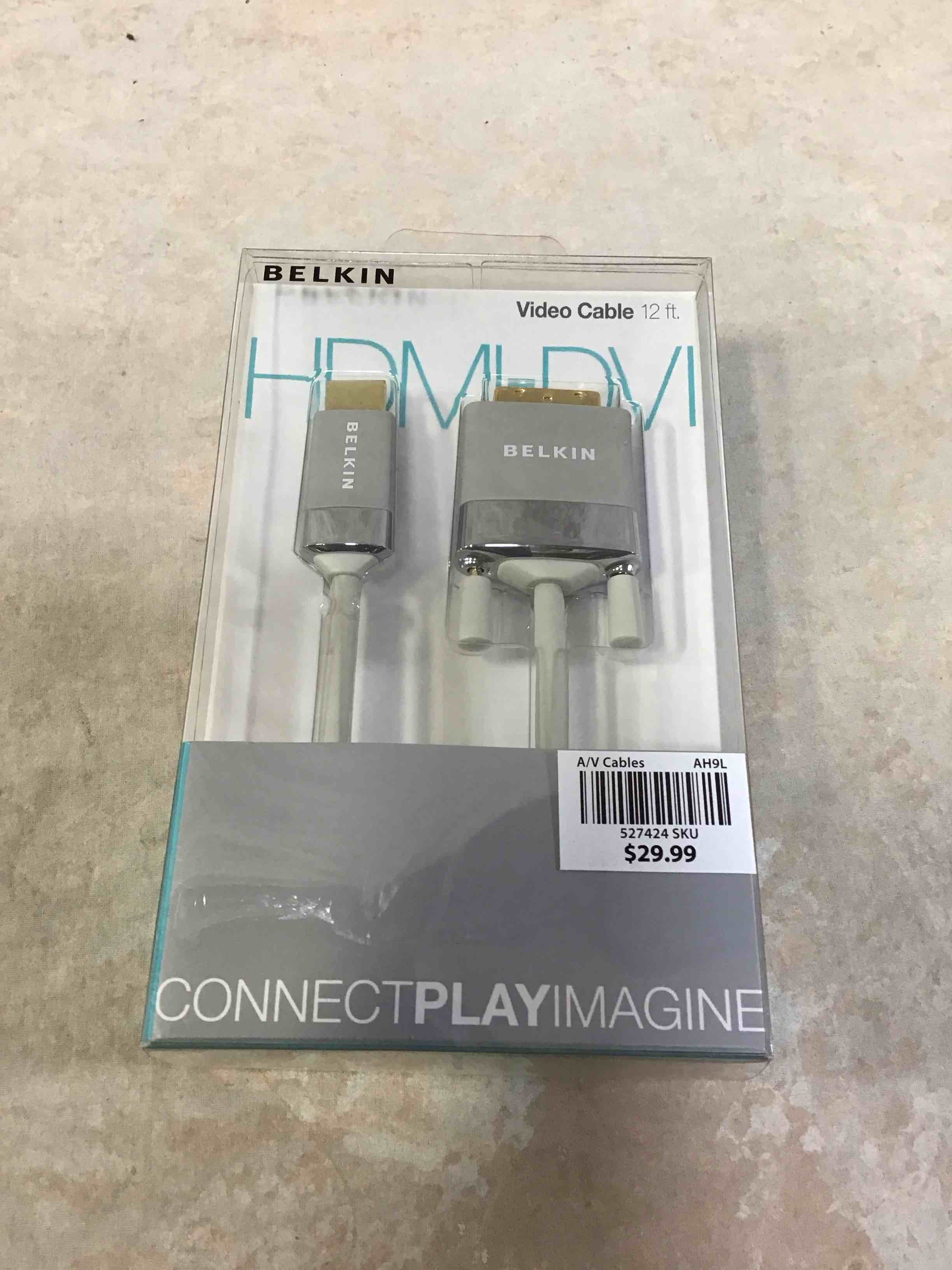 Belkin AV22401-12-WHT HDMI to DVI-D Cable Adapter