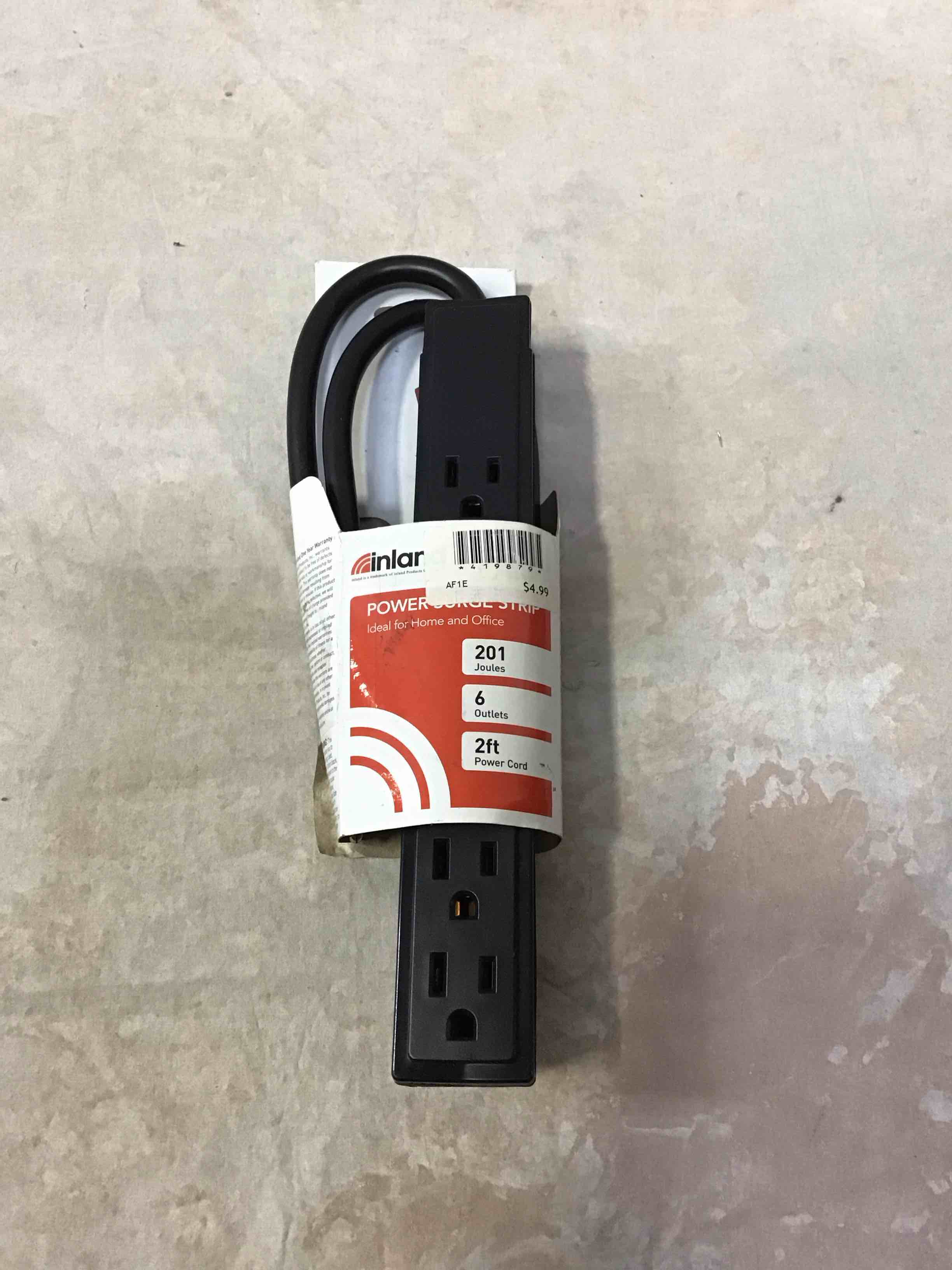 Inland Power Strip 150 Joules 6-Outlet