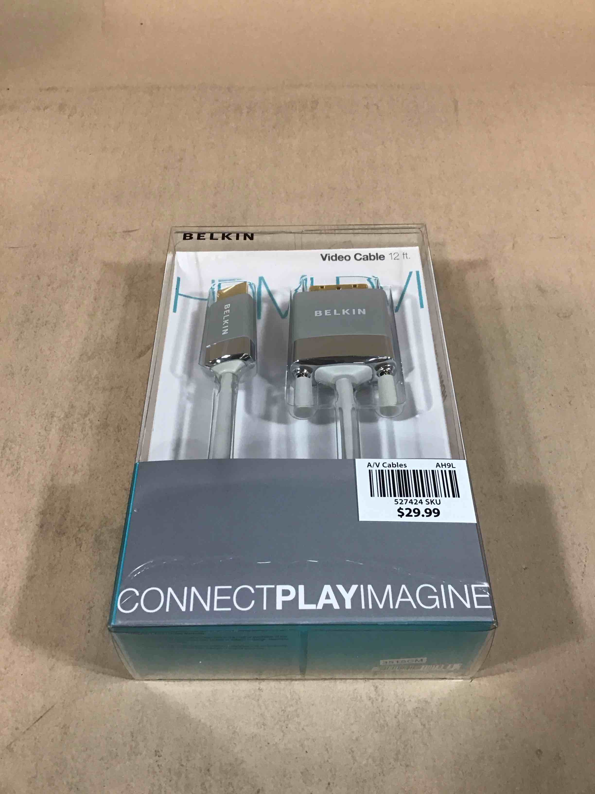 Belkin AV22401-12-WHT HDMI to DVI-D Cable Adapter