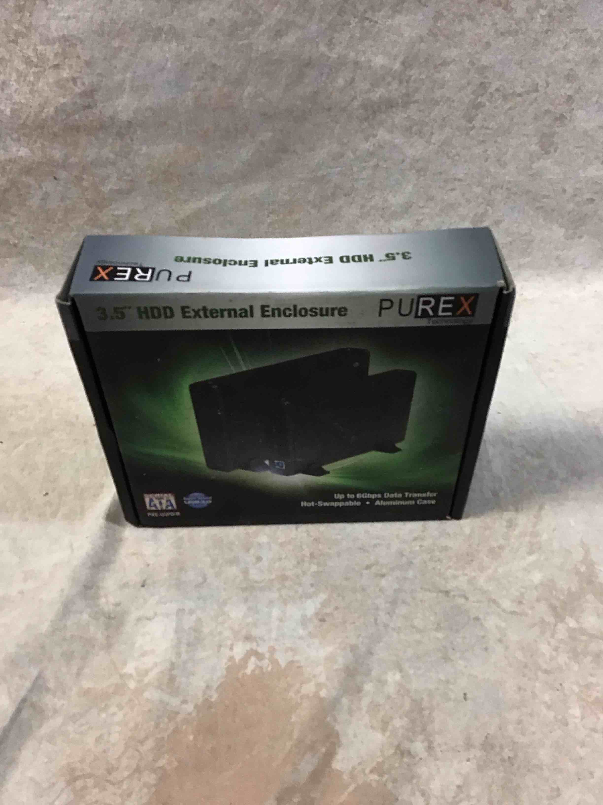 purex hdd external enclosure data transfer 3.5” (h) up to 5gbps
