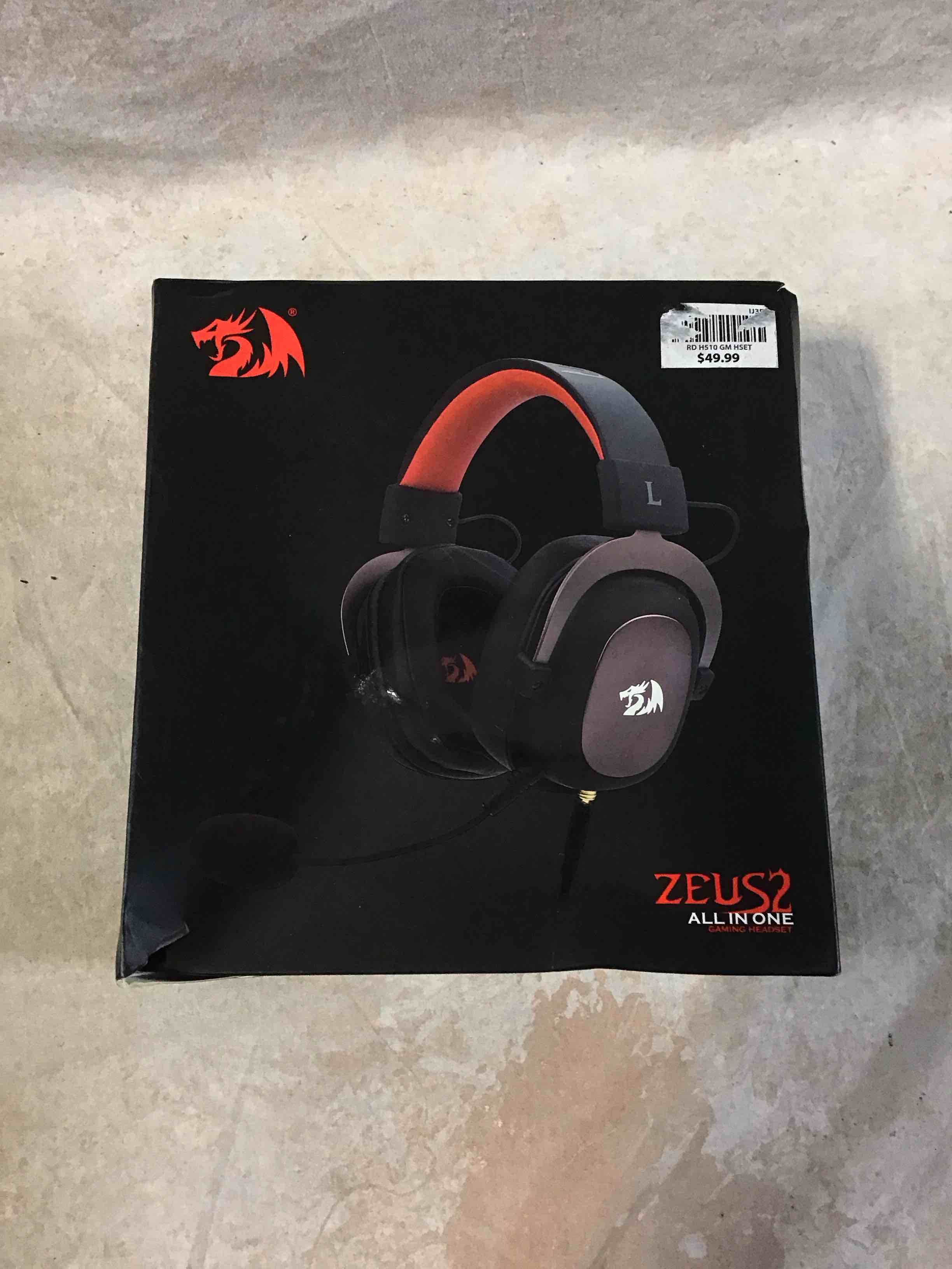 redragon h510 zeus-x rgb wired gaming headset 53mm usb powered for pc/ps4/ns
