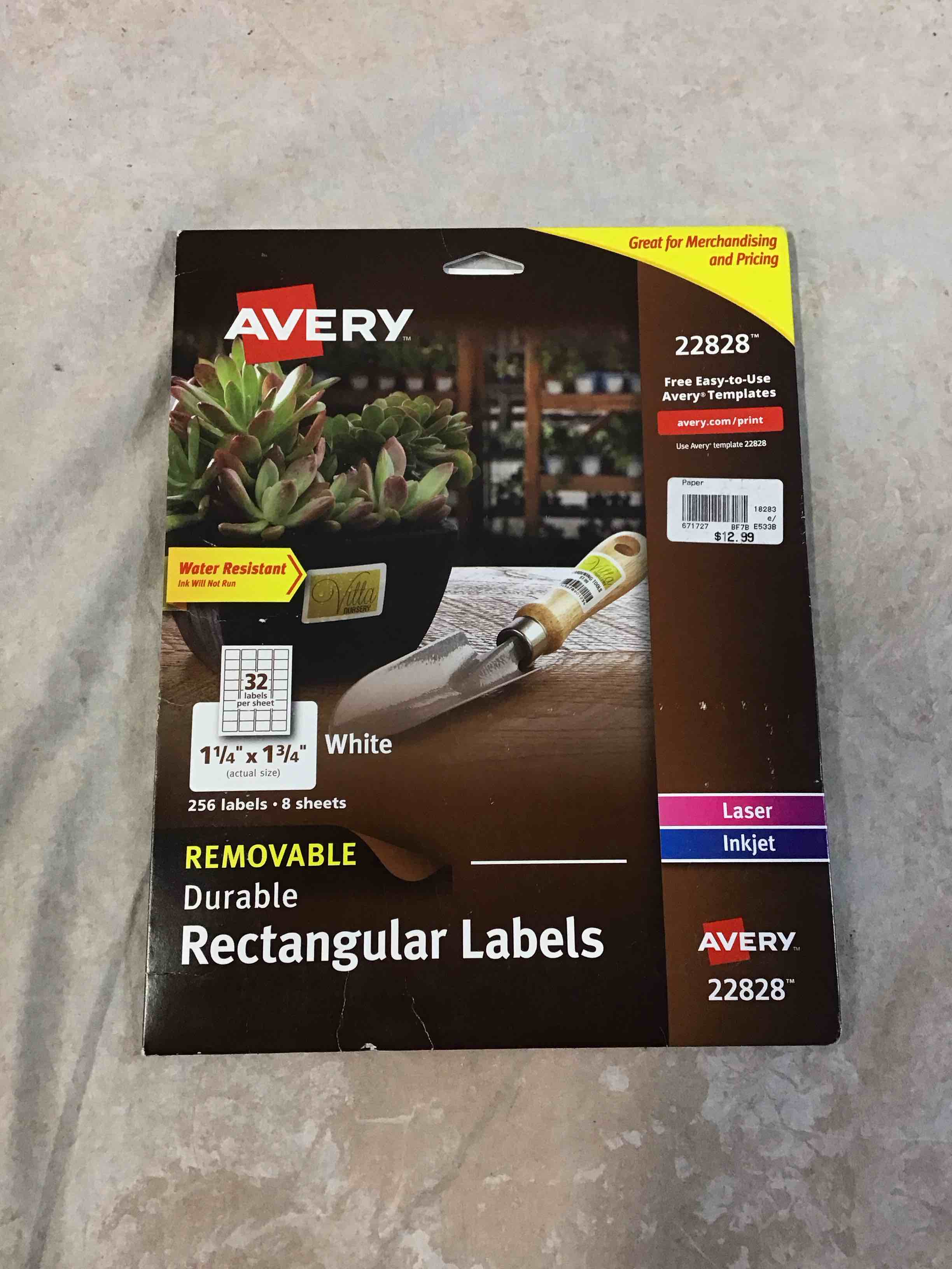 Condition photo showing Good Condition for avery printable rectangle labels  1.25  x 1.75   white  256ct (22828)