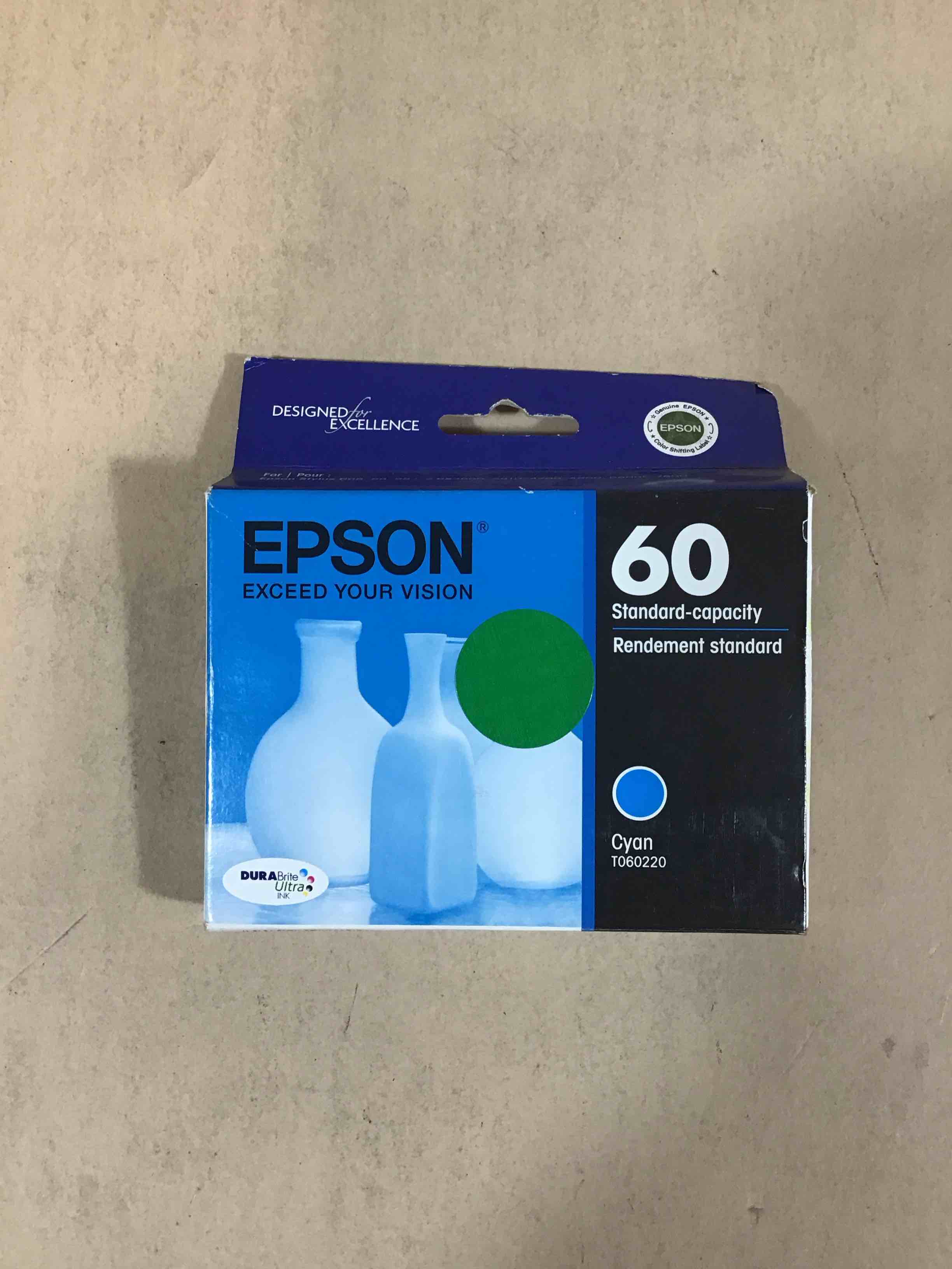 epson  epst060220s  durabrite ultra cyan ink cartridge  1 each