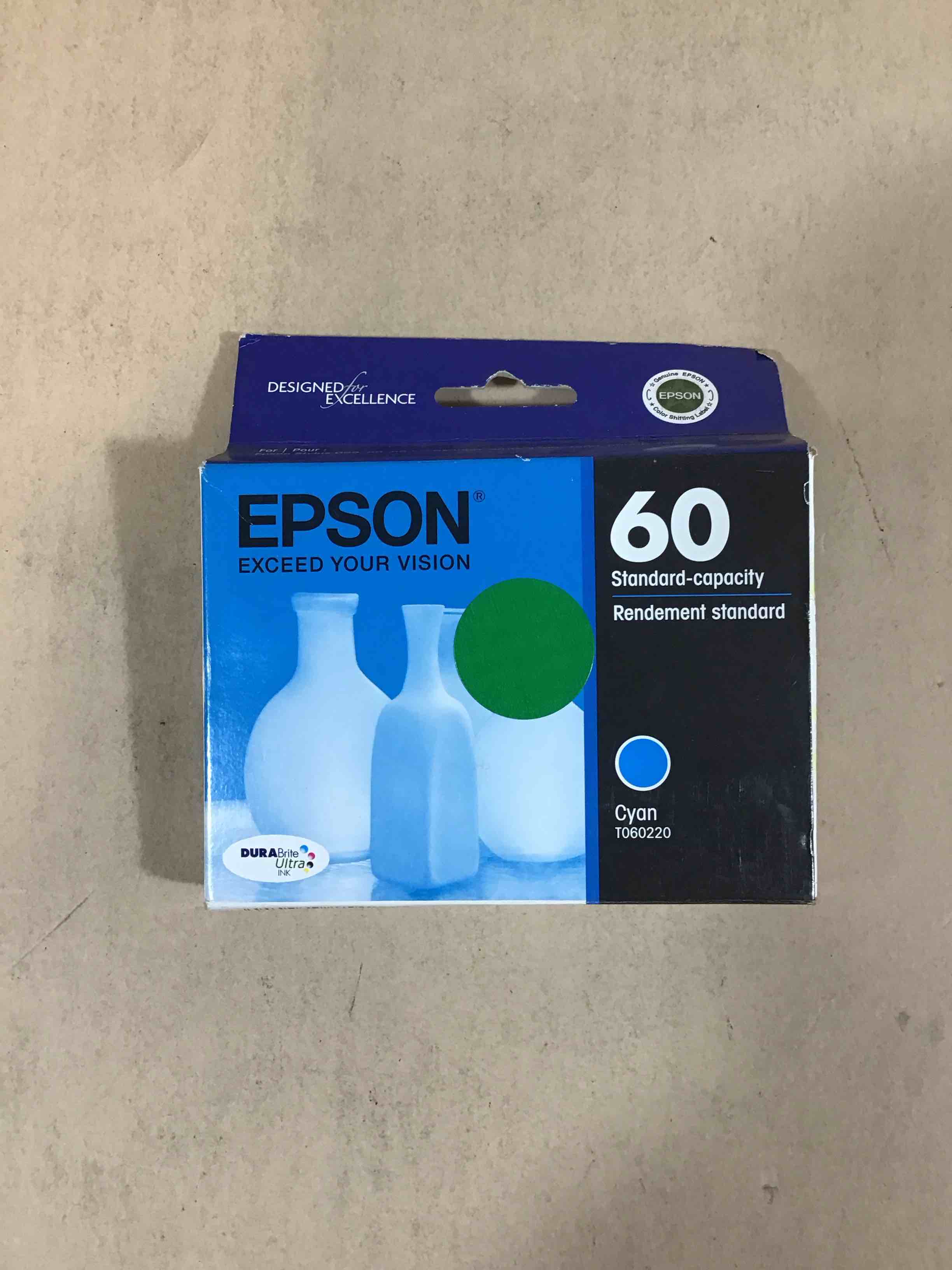 Condition photo showing New/Like New for epson epst060220s durabrite ultra cyan ink cartridge 1 each