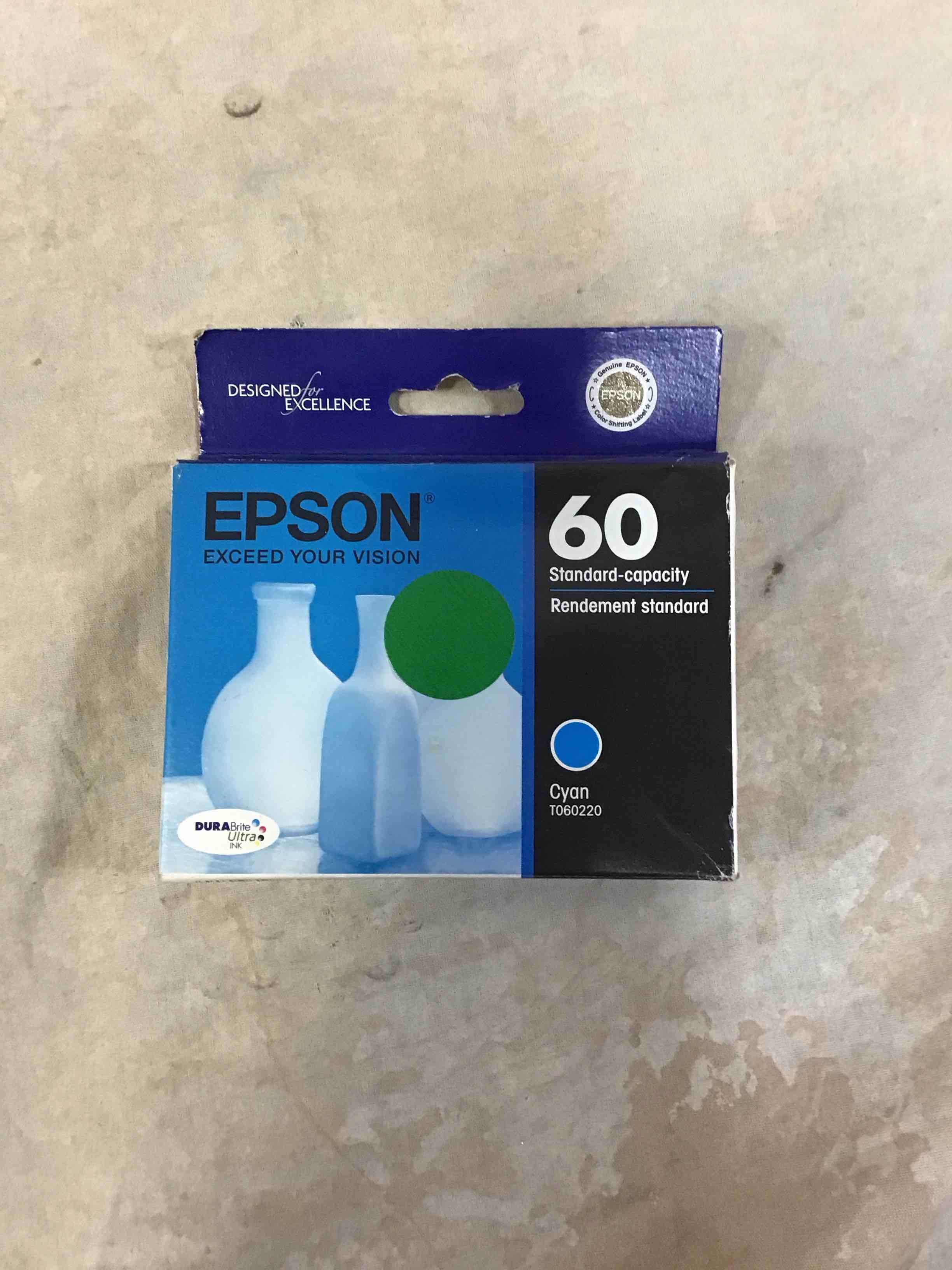 epson  epst060220s  durabrite ultra cyan ink cartridge  1 each
