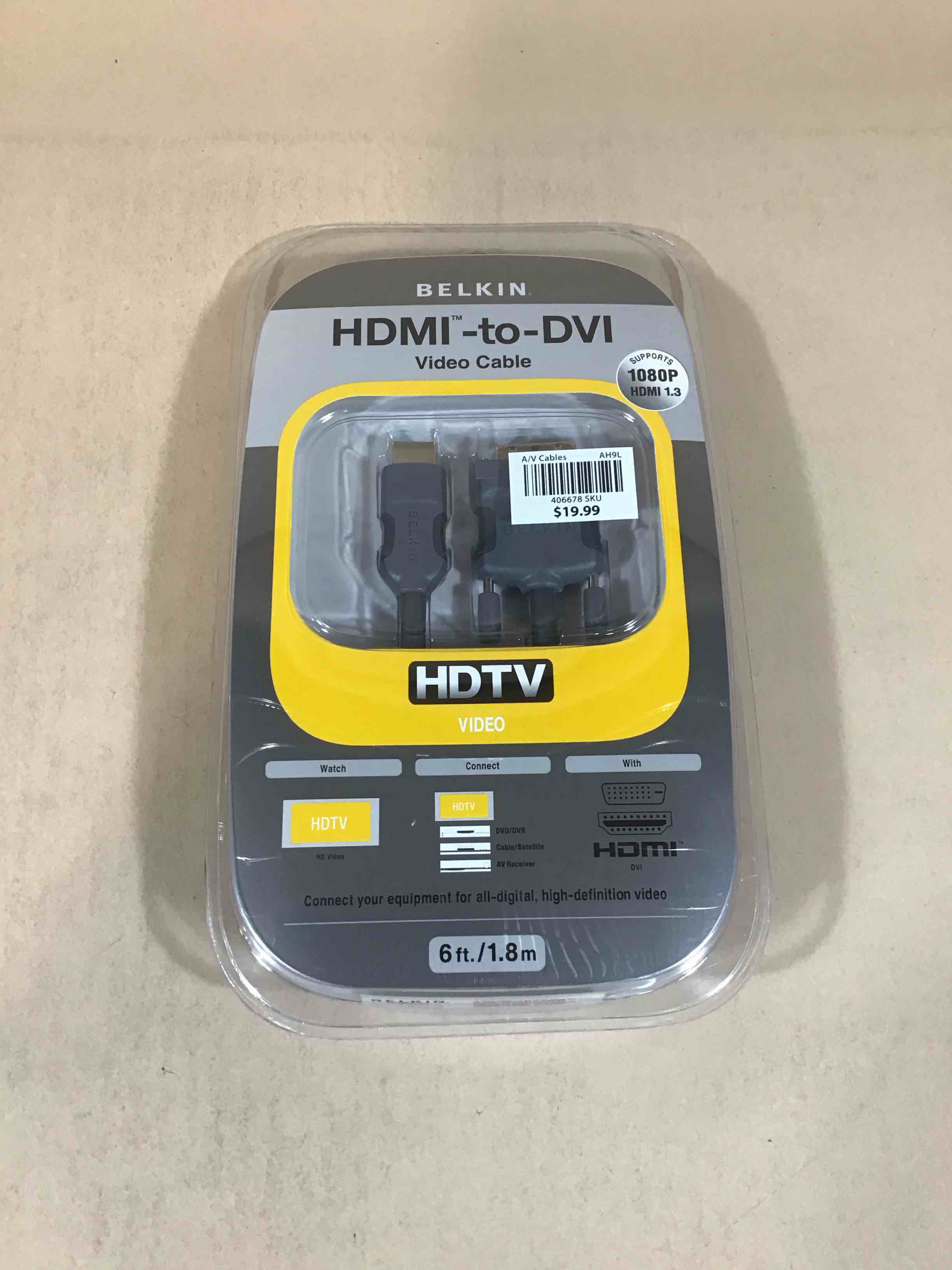 Condition photo showing New/Like New for belkin hdmi to dvi-d cable