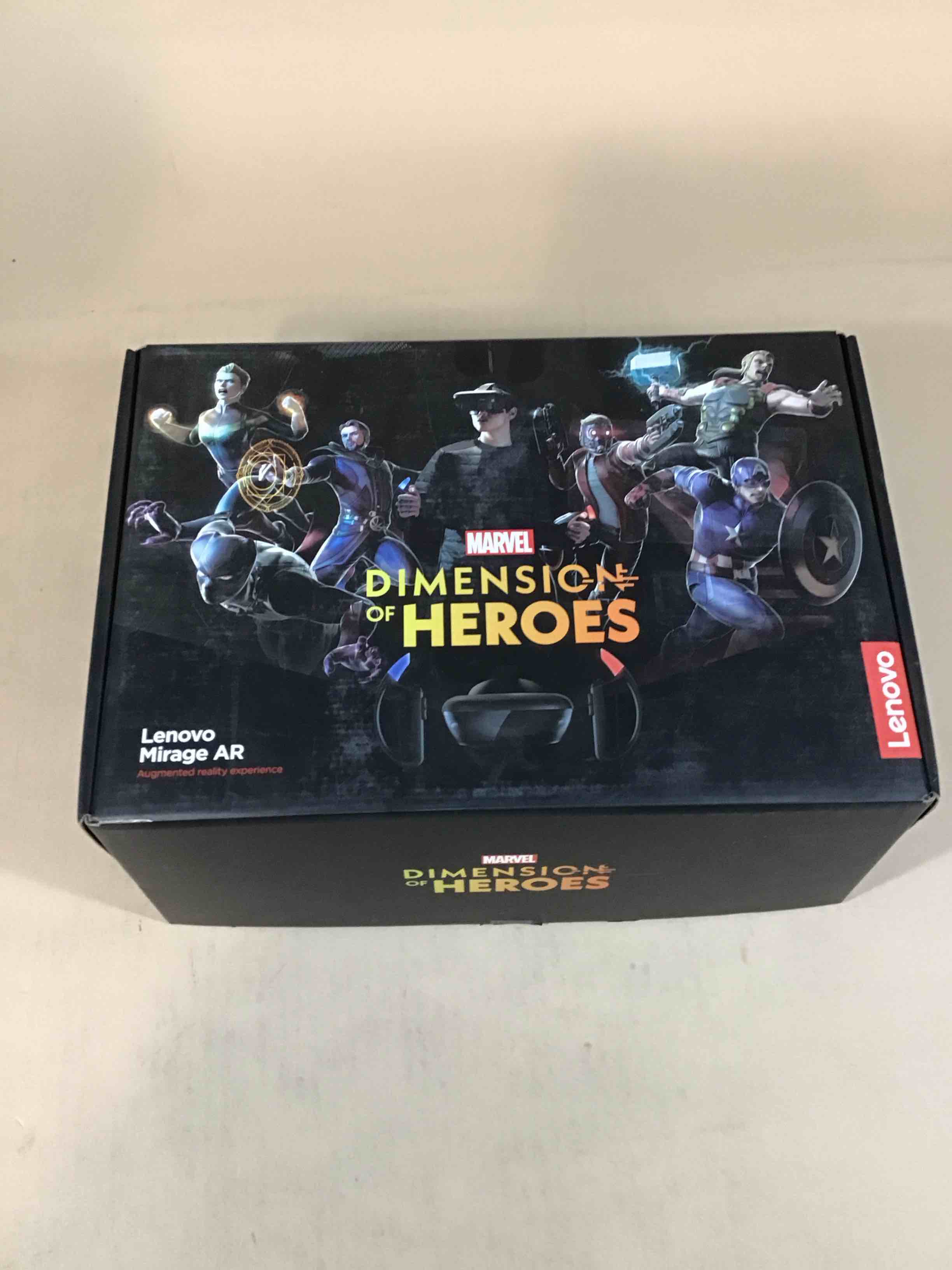 lenovo mirage ar with dimension of marvel super heroes kit - iphone and android smartphone-powered augmented reality -