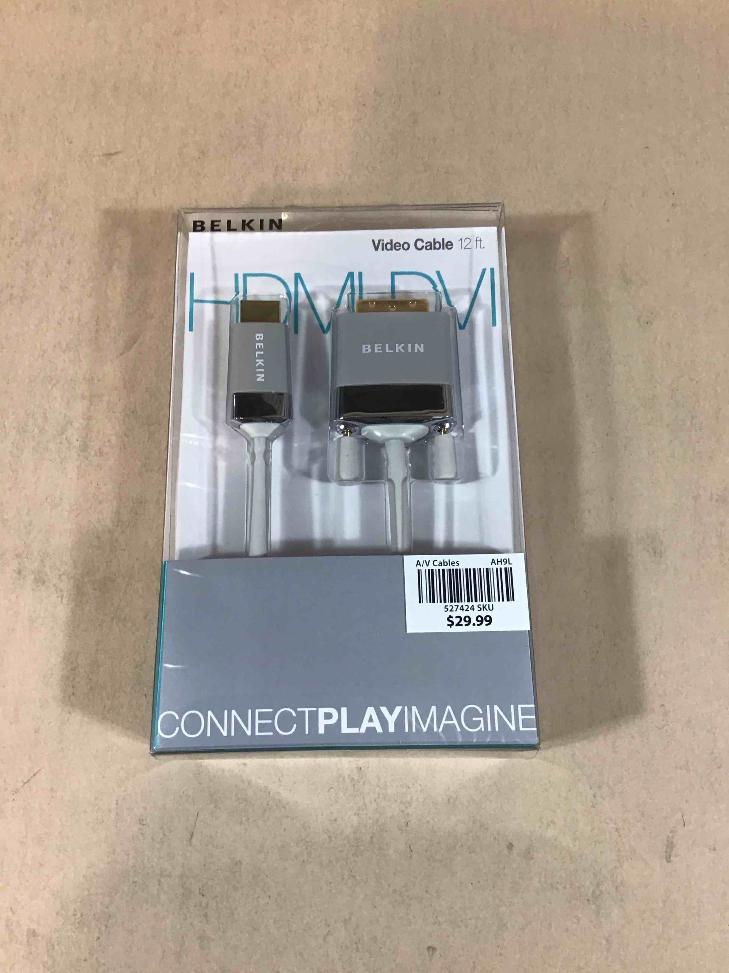 Condition photo showing New/Like New for belkin av22401-12-wht hdmi to dvi-d cable adapter