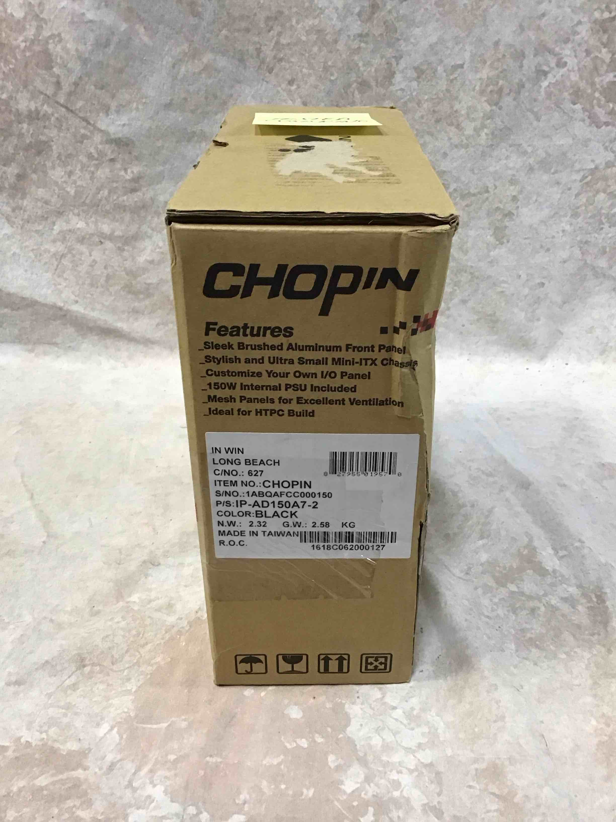 Condition photo showing Good Condition for in win chopin secc mini-itx tower case 150 watts power supply black aluminum