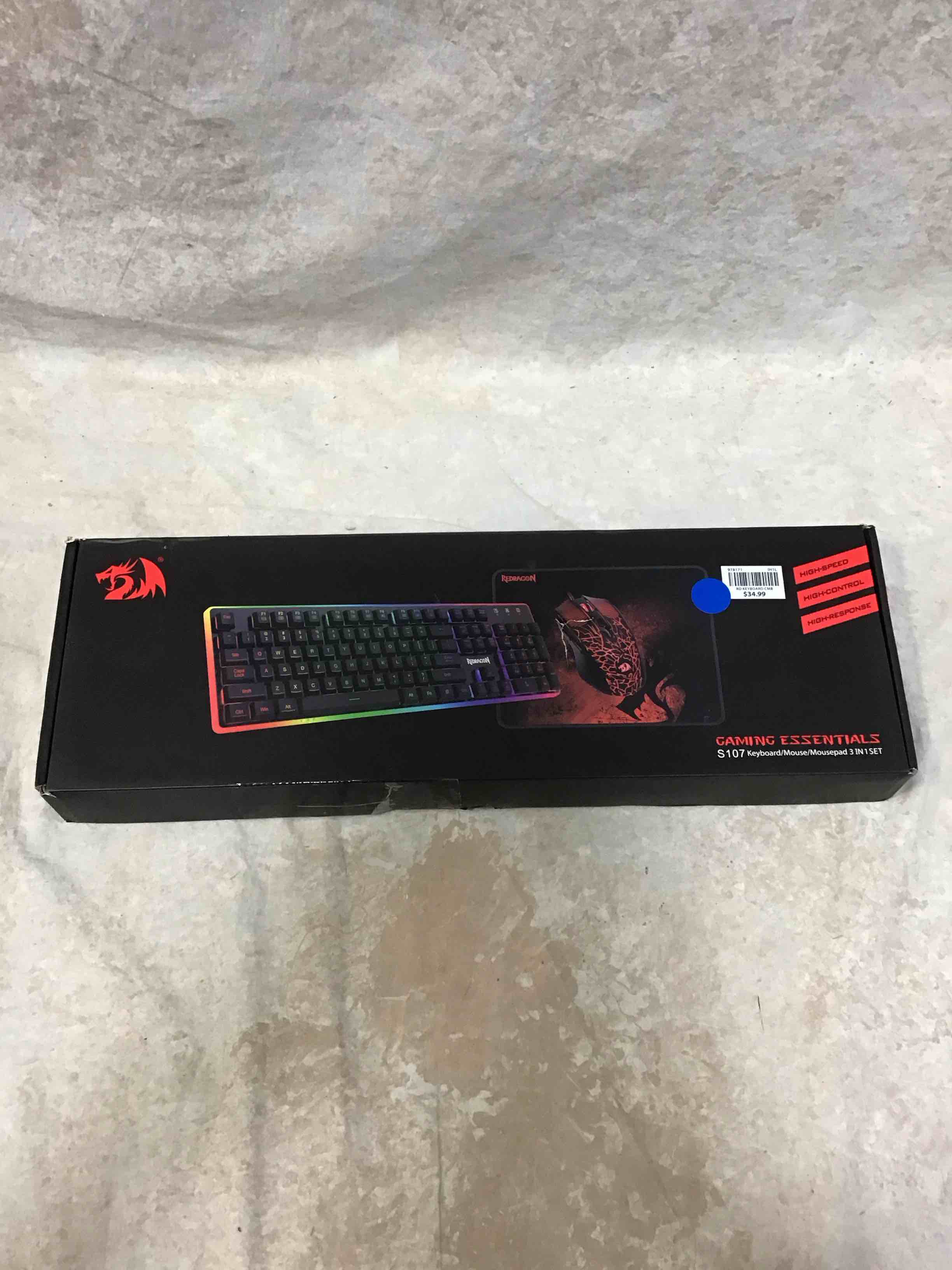 Condition photo showing Good Condition for redragon - s107-ba gaming keyboard and mouse combo, rgb backlit gaming keyboard & 3200 dpi mouse, plug & play to pc/laptop/windows - black