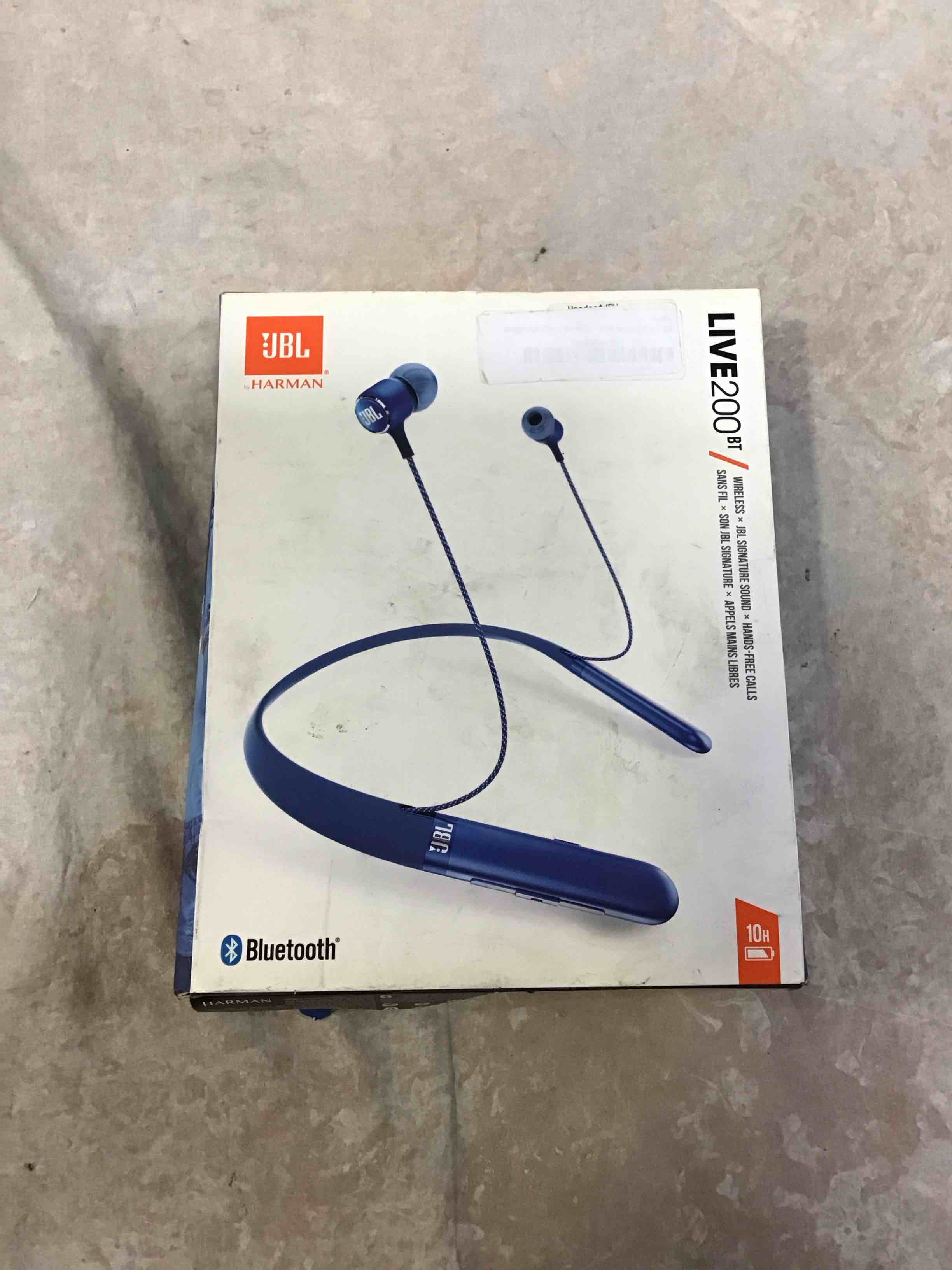 Condition photo showing Good Condition for jbl live 200bt wireless in-ear neckband headphones - blue