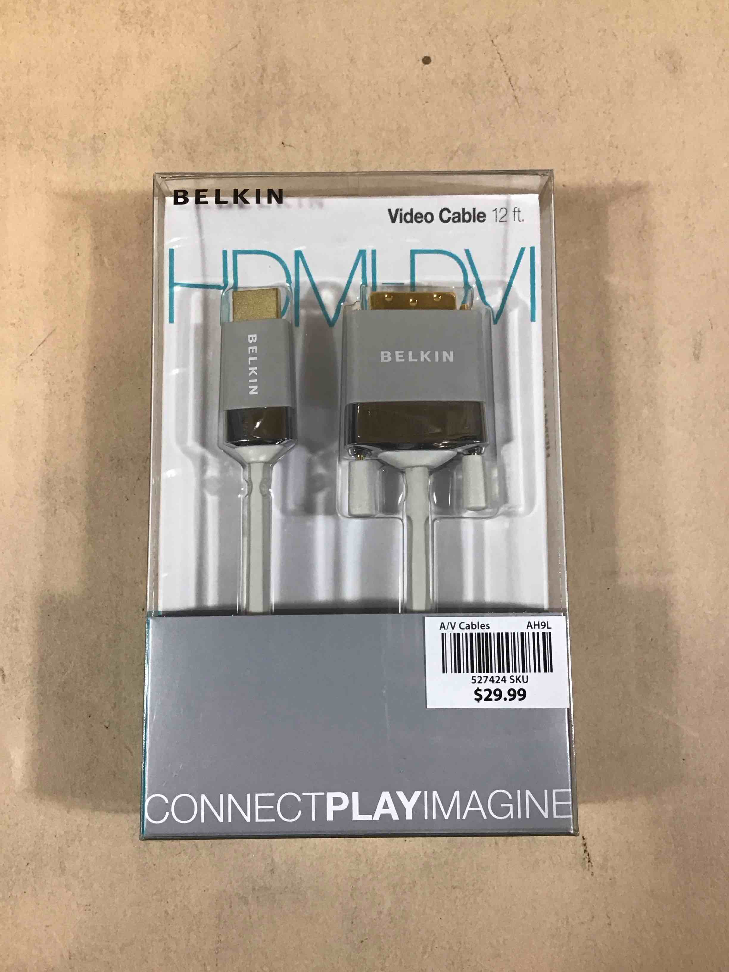 Belkin AV22401-12-WHT HDMI to DVI-D Cable Adapter