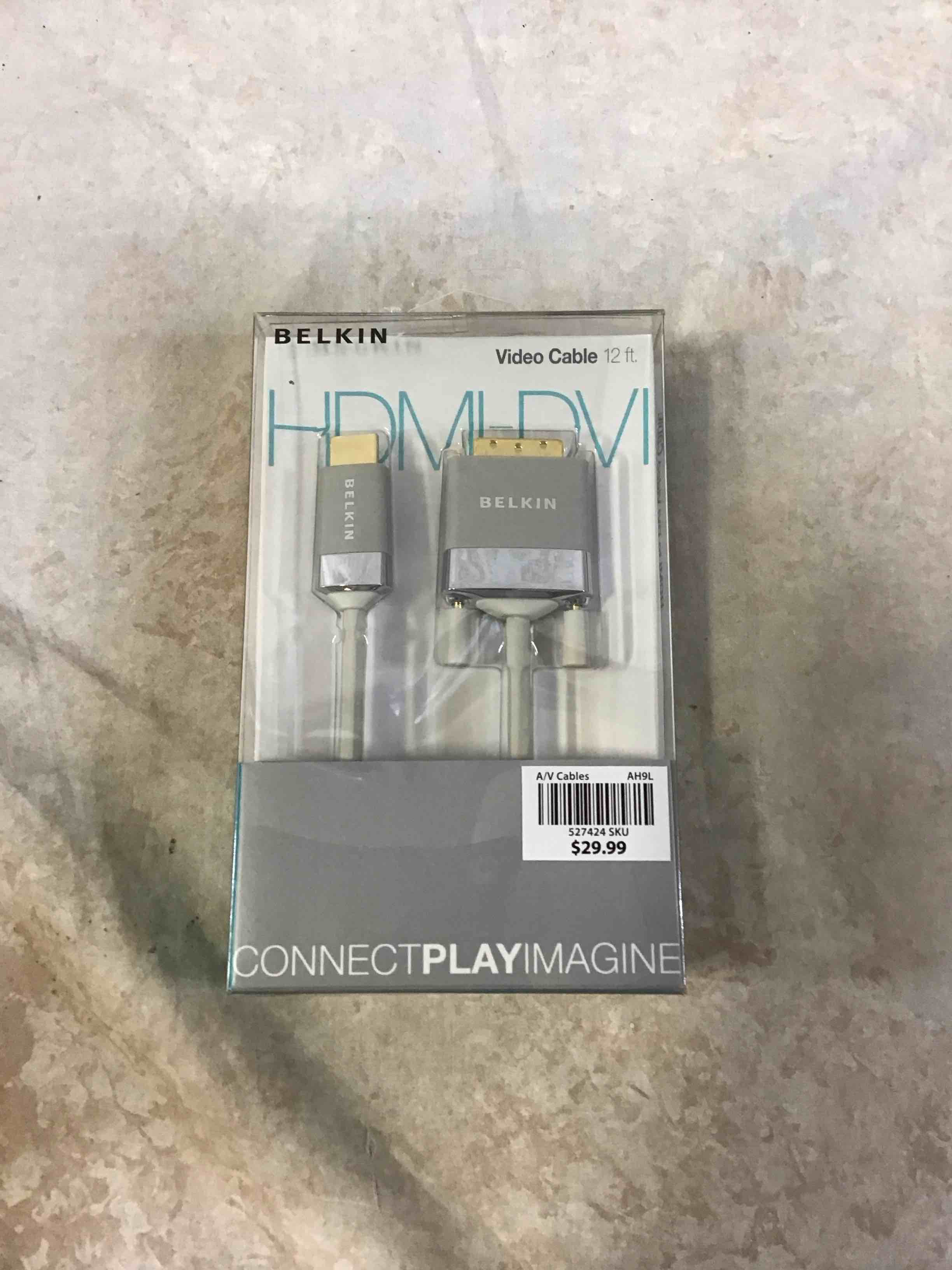 Belkin AV22401-12-WHT HDMI to DVI-D Cable Adapter