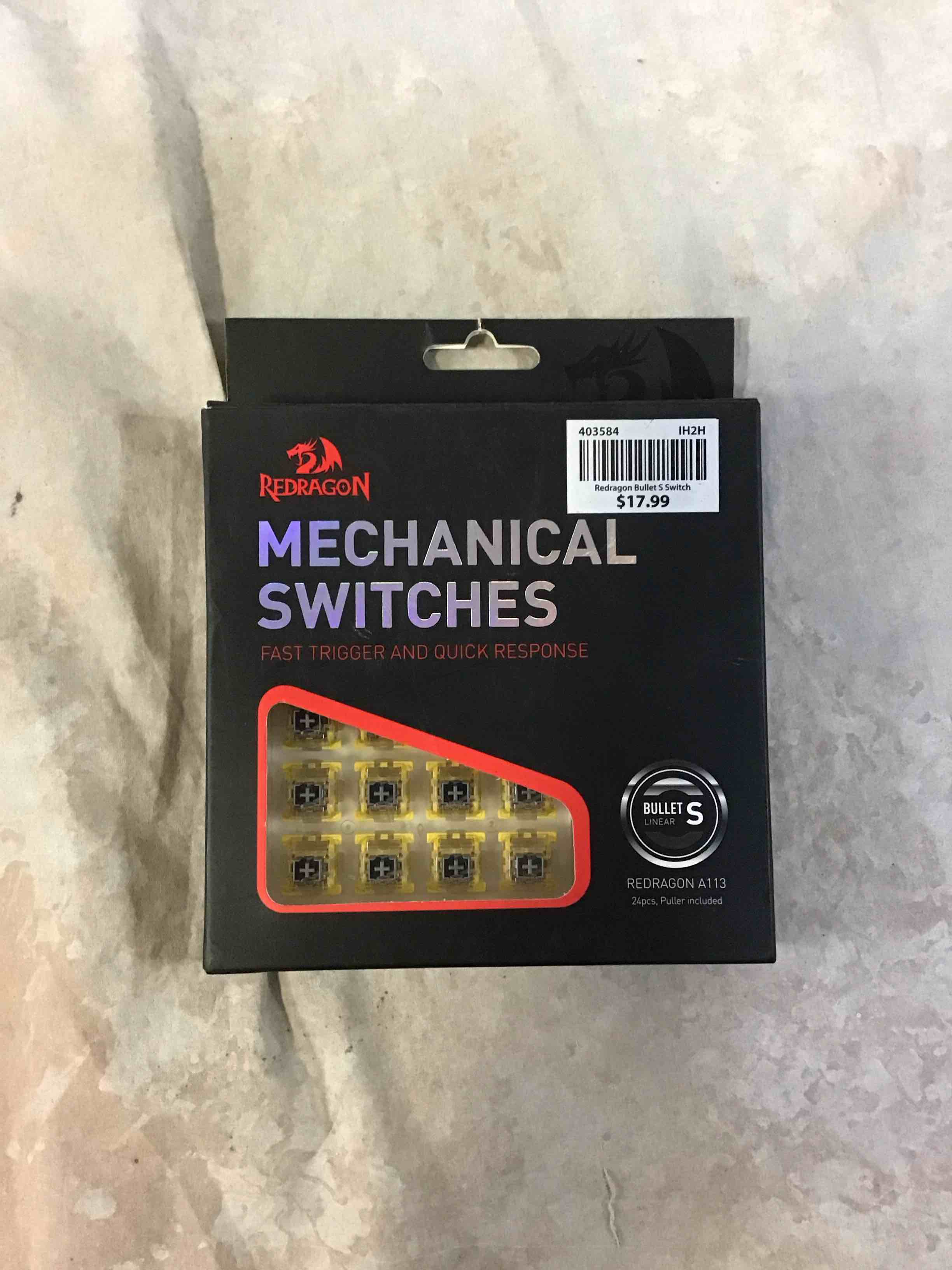 Condition photo showing Good Condition for redragon mechanical switches 