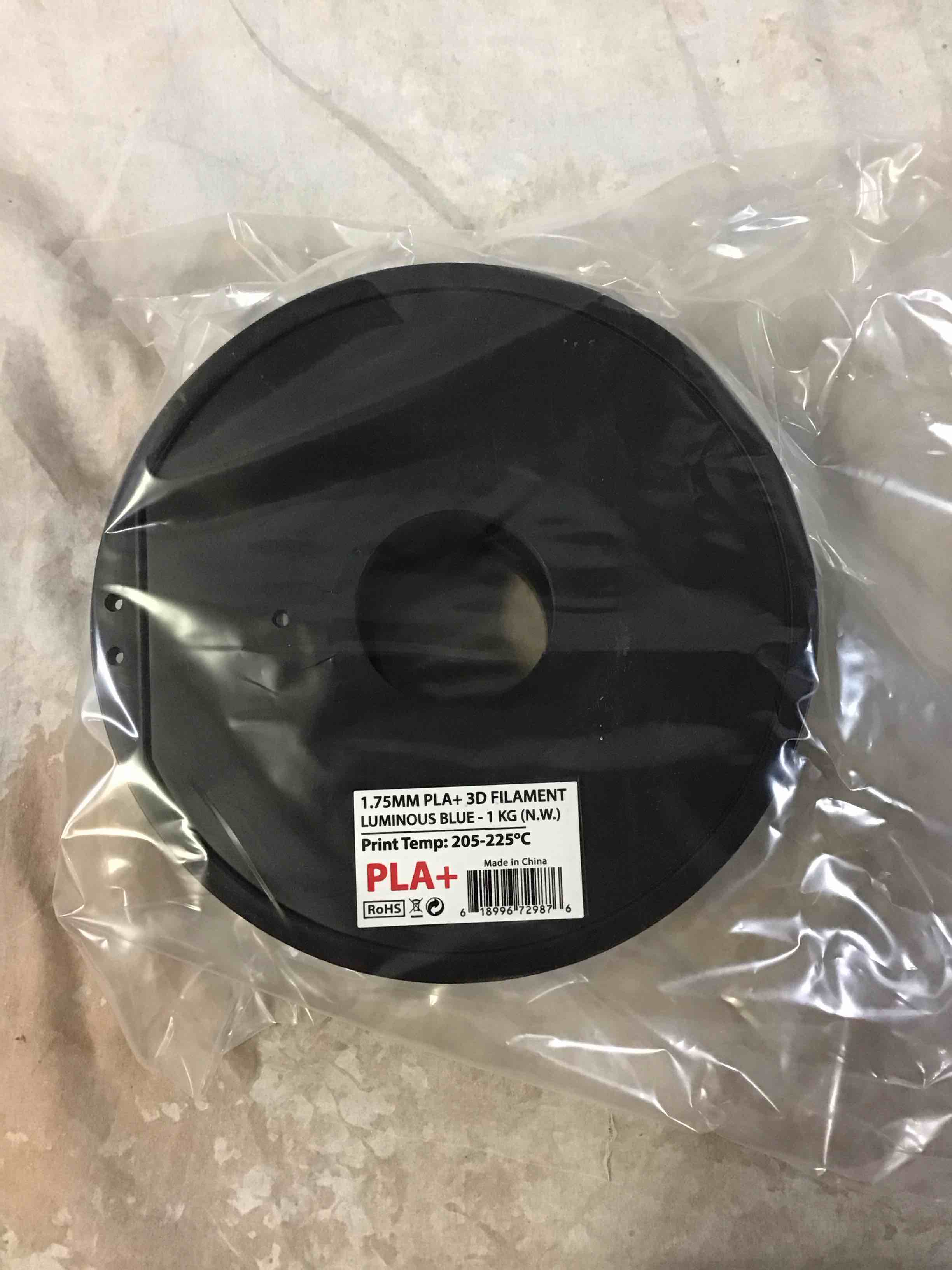 Condition photo showing Good Condition for 1.75mm inland pla+ 3d printing filament luminous blue