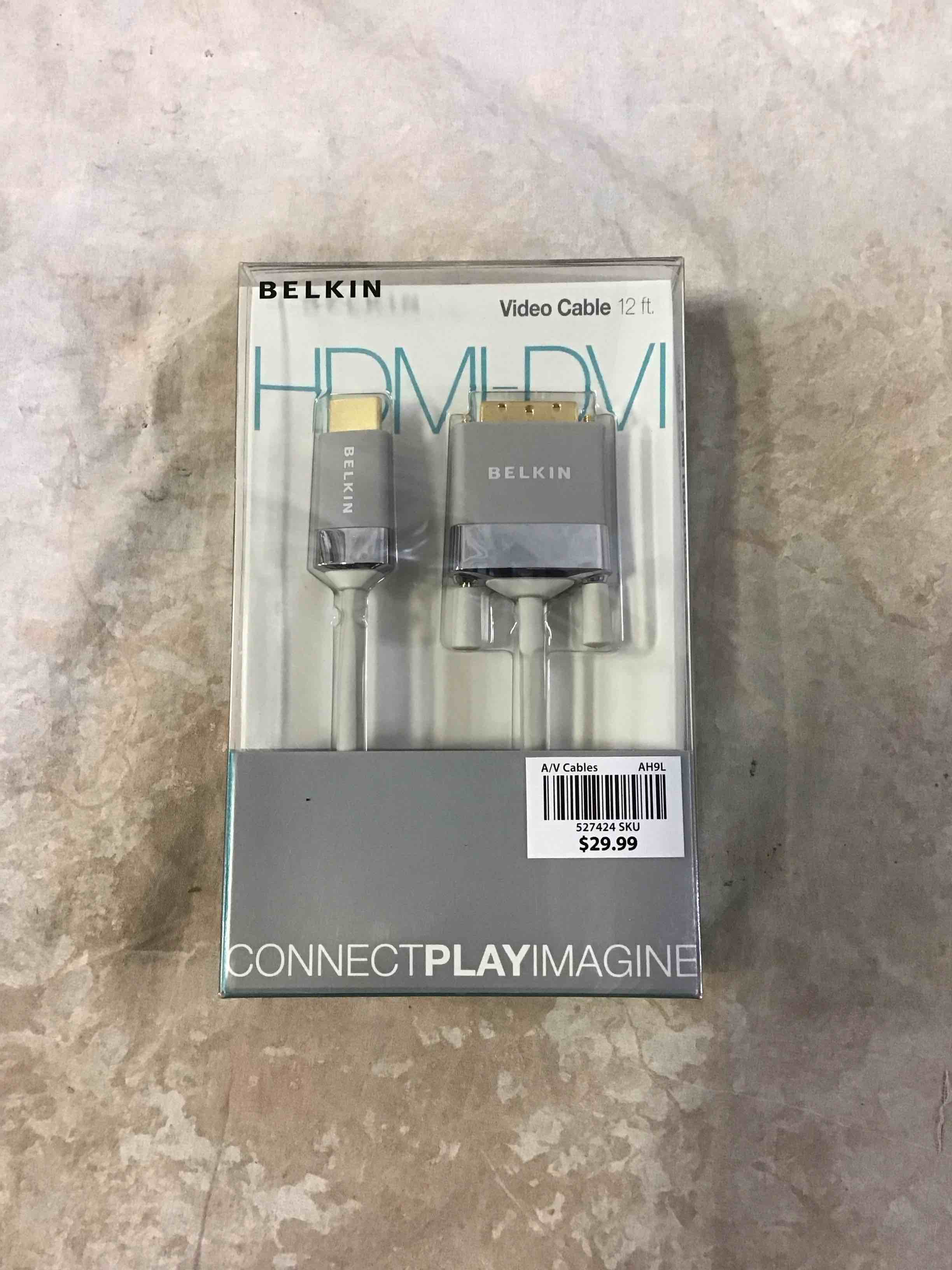 Condition photo showing New/Like New for belkin av22401-12-wht hdmi to dvi-d cable adapter