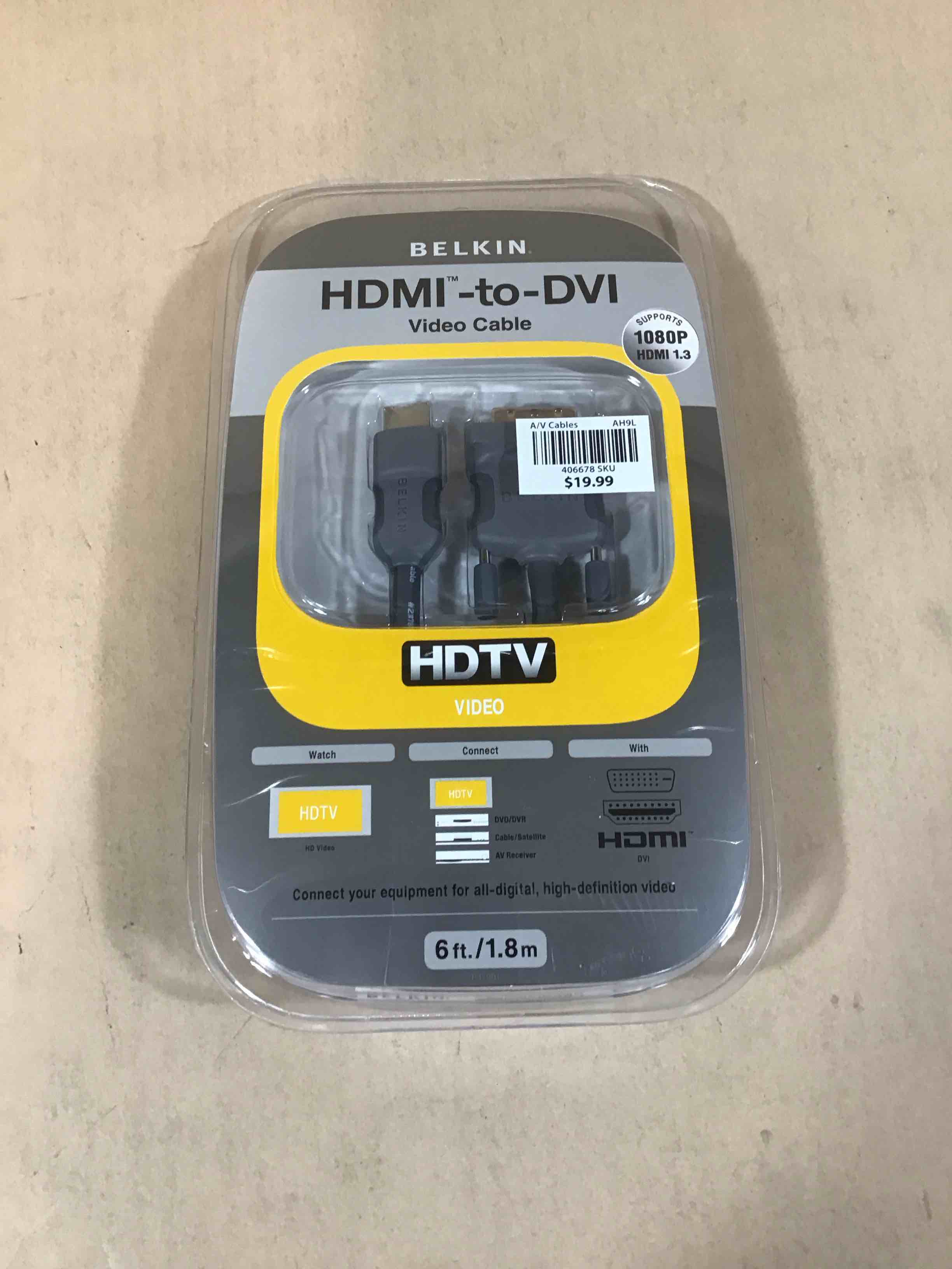 Condition photo showing New/Like New for belkin hdmi to dvi-d cable