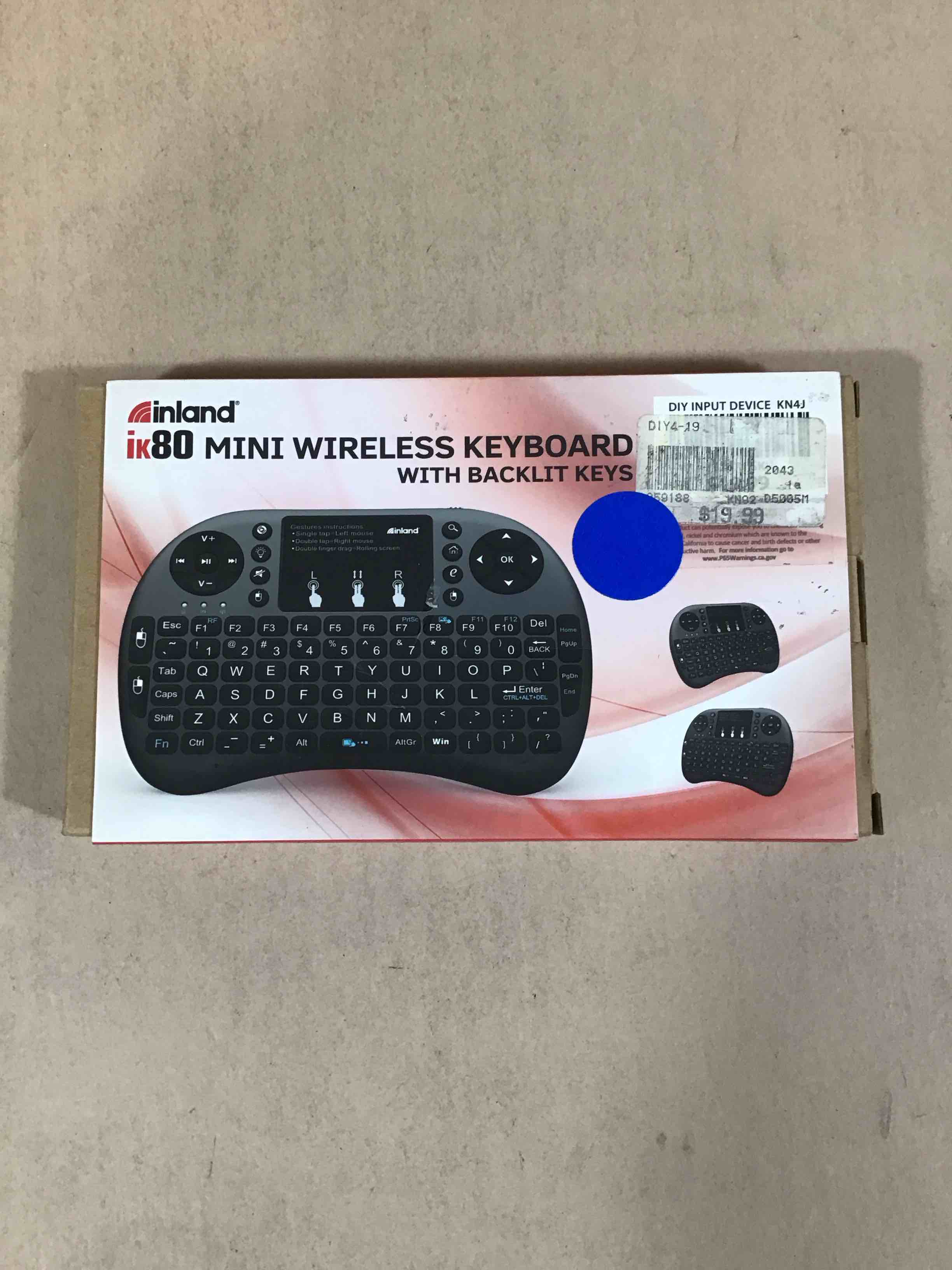 Condition photo showing Good Condition for i8+ backlit mini wireless keyboard with touchpad
