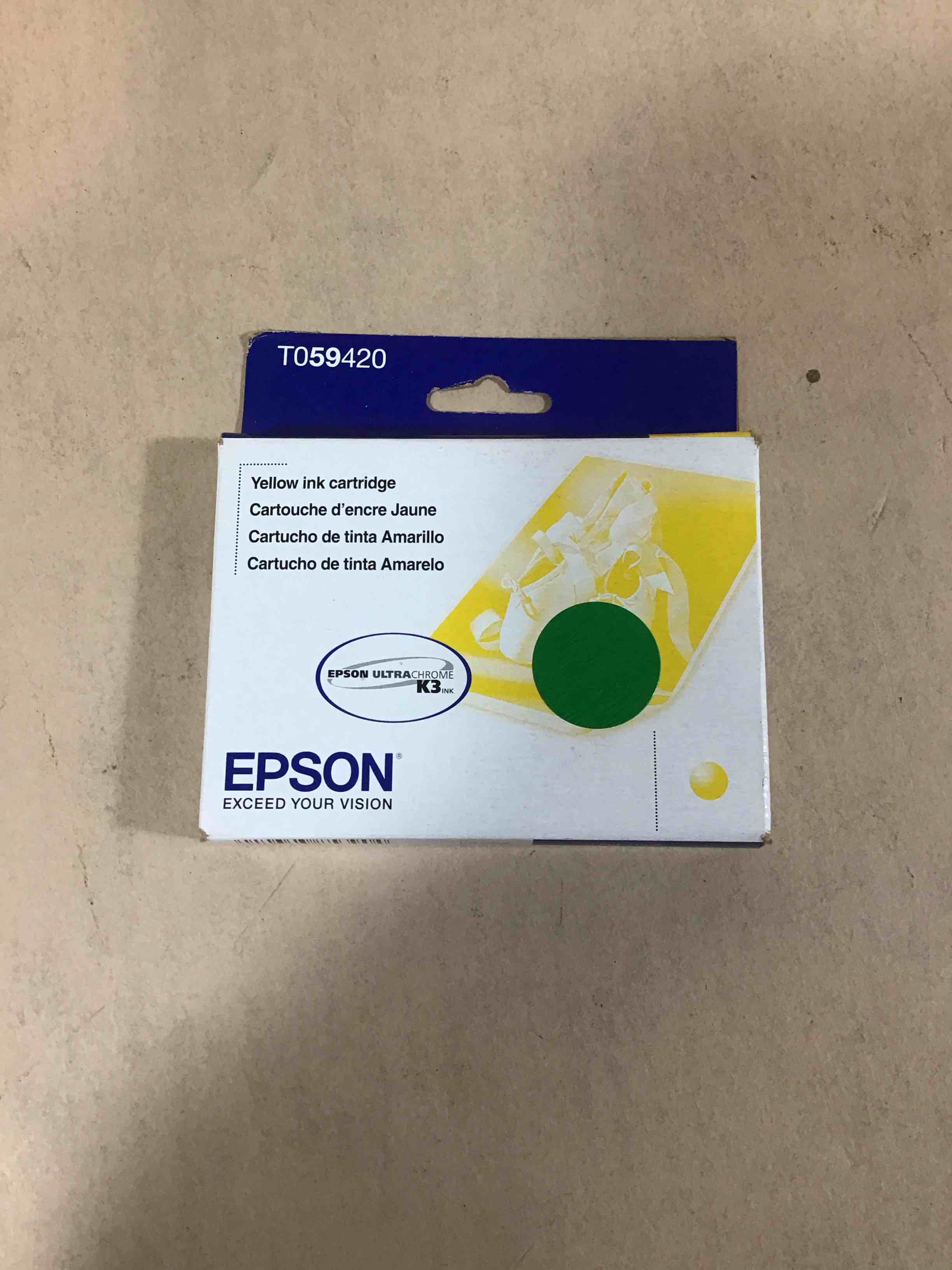 Condition photo showing New/Like New for single color cartridge epson 1 number of cartridges yellow