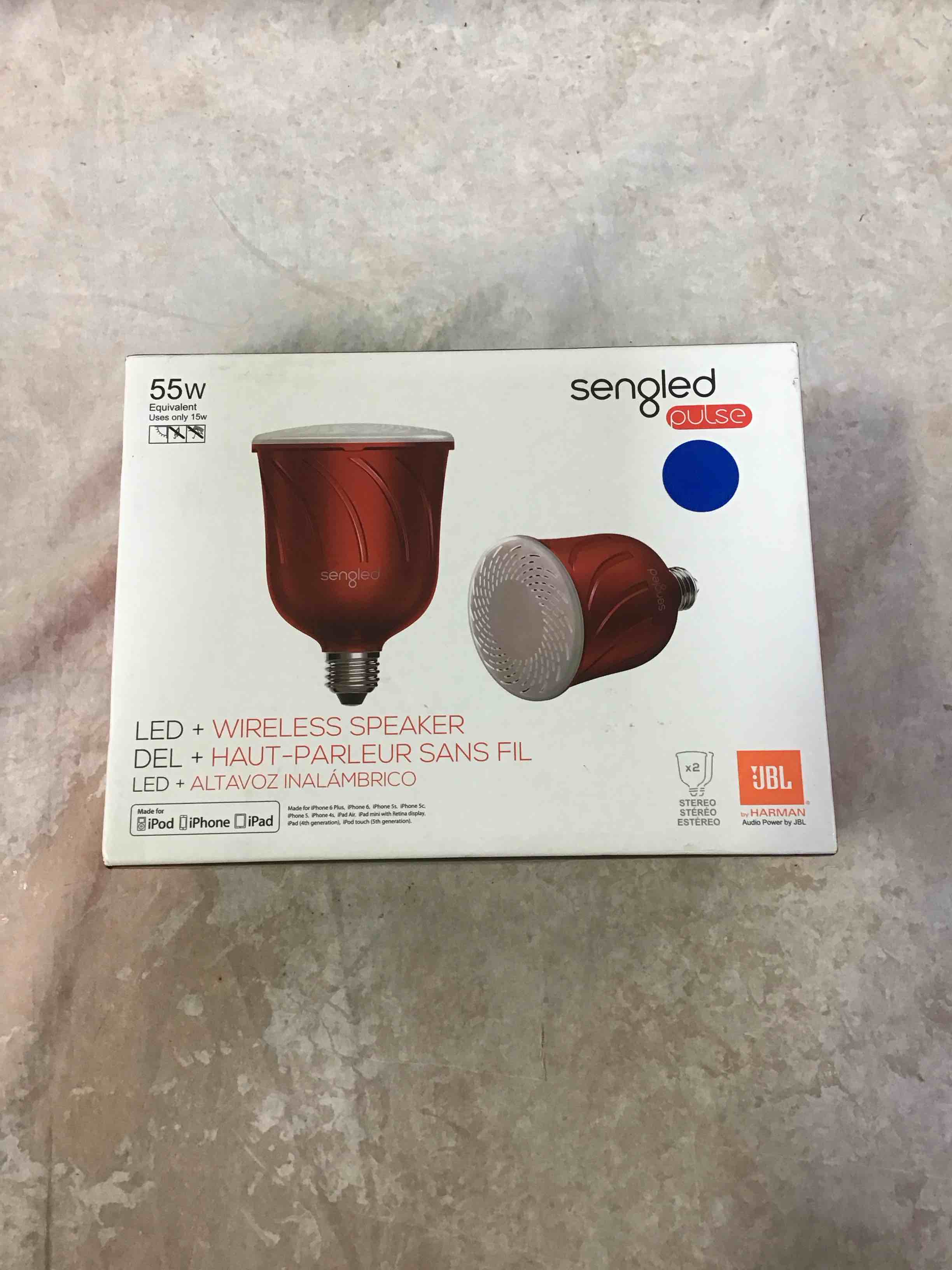 Condition photo showing Good Condition for sengled pulse dimmable white smart br30 light bulb + bluetooth speaker  55w equivalent  no hub required  2 bulbs