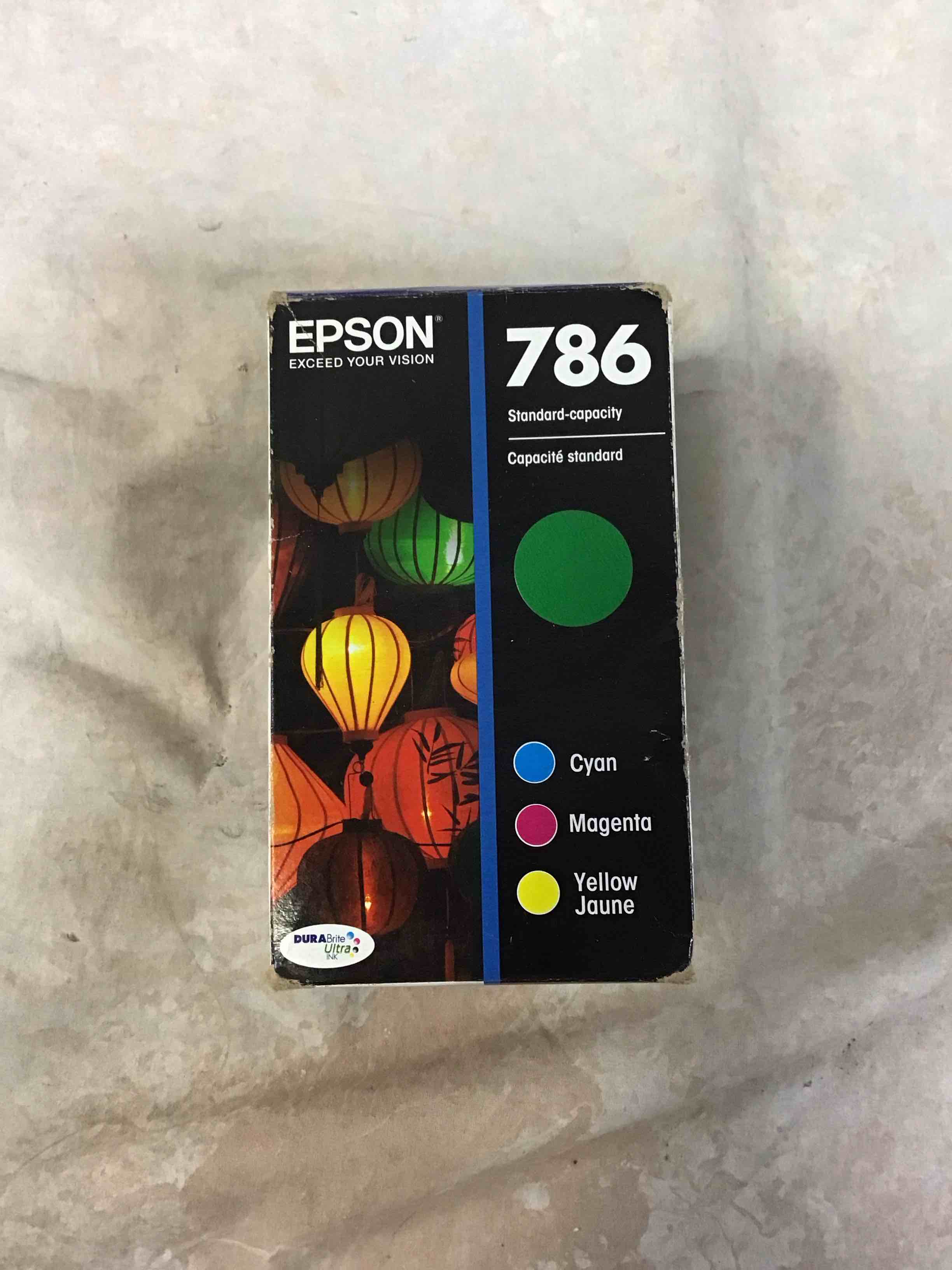Condition photo showing New/Like New for epson 786 durabrite ultra ink standard capacity color combo pack (t786520-s) works with workforce wf-5110 wf-5190 wf-5620 wf-5690