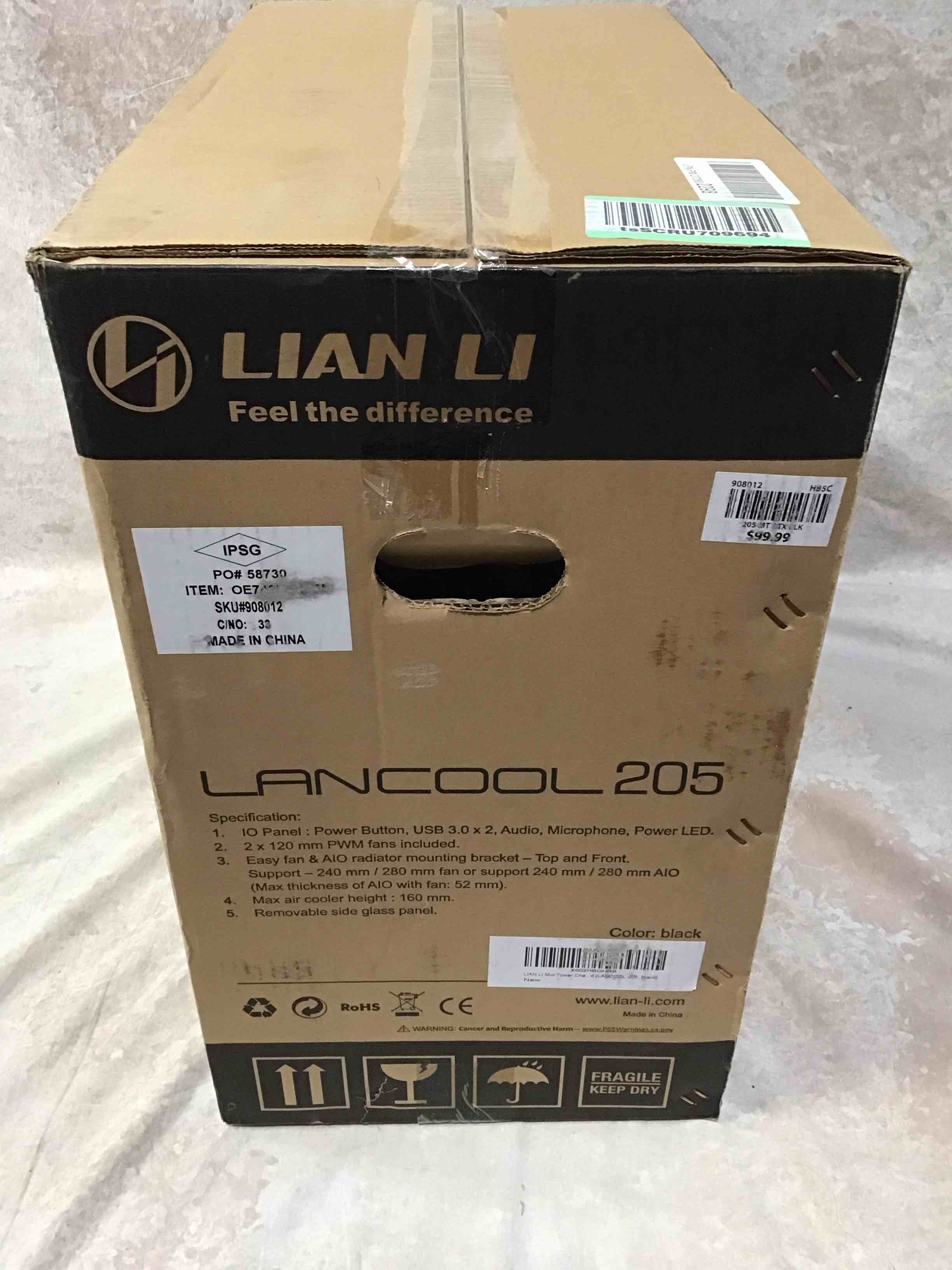Condition photo showing New/Like New for lian li lancool 205 gaming pc case
