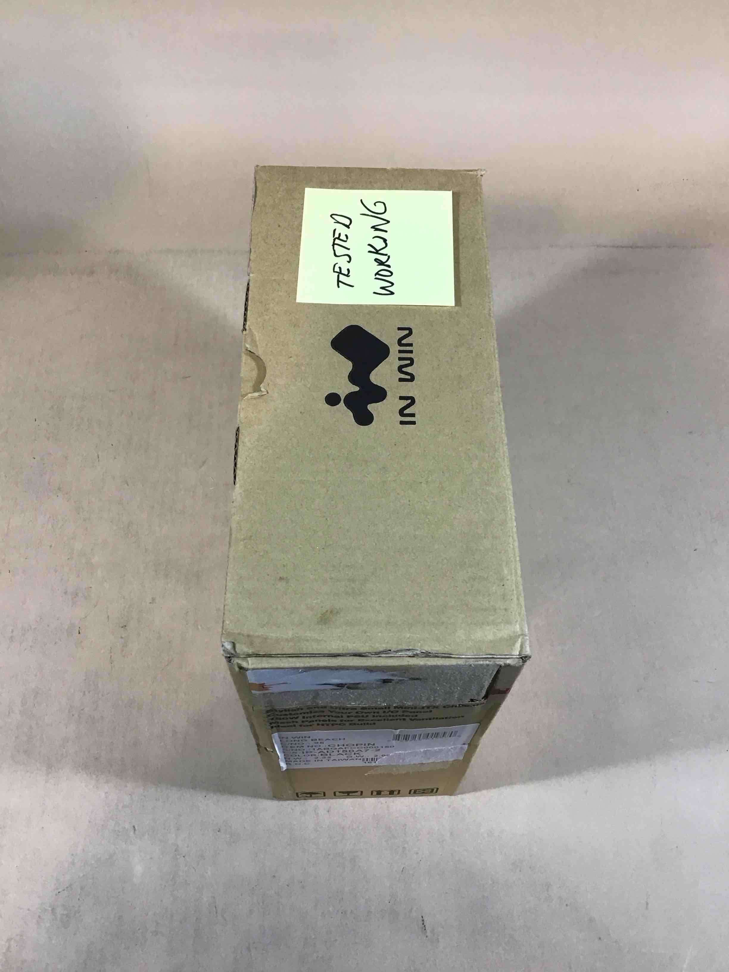 Condition photo showing Good Condition for in win chopin secc mini-itx tower case 150 watts power supply black aluminum